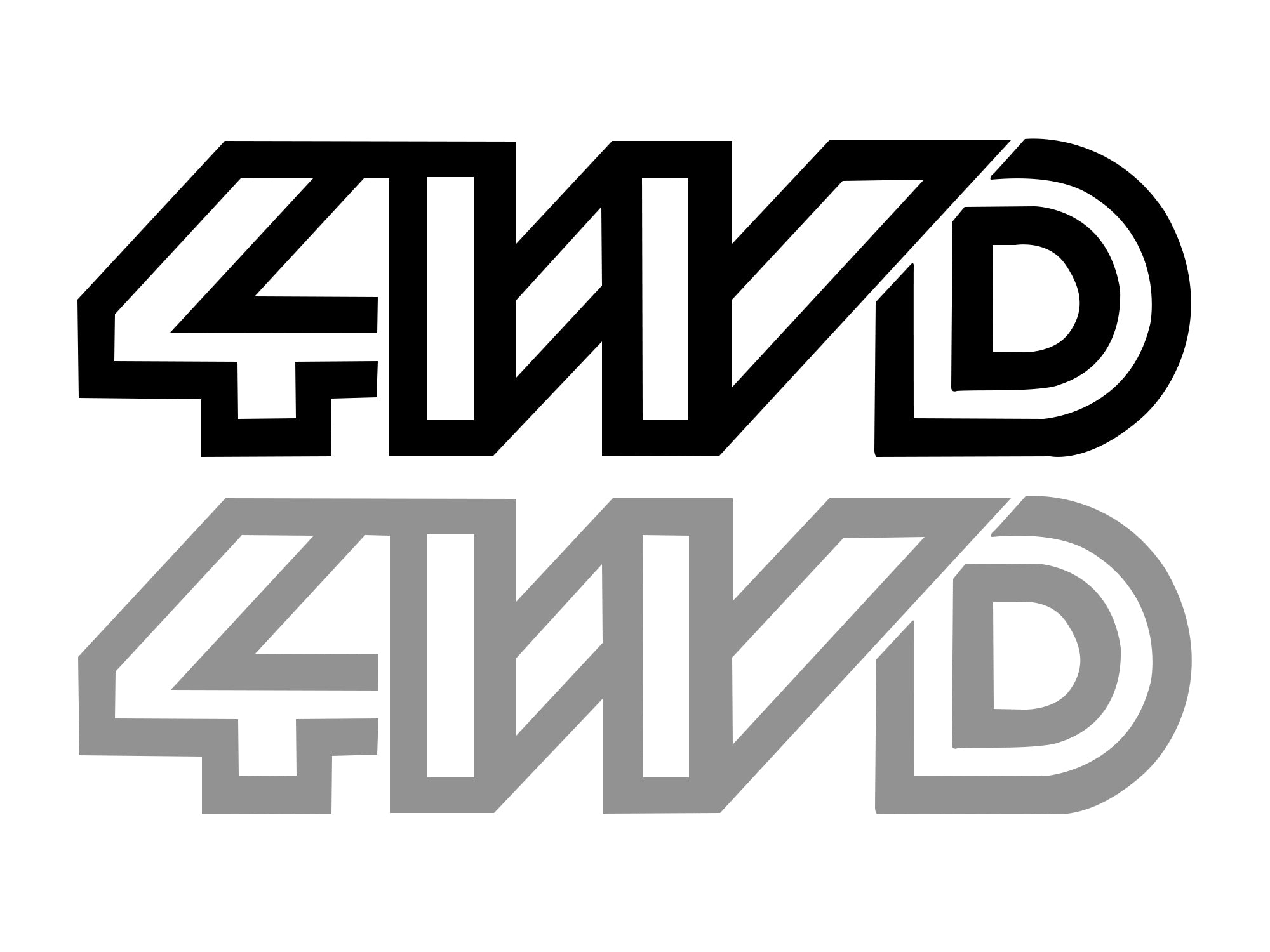 4WD Decal Syncro - High-Quality Off-Road Vehicle Sticker for Trucks & SUVs - Perfect for Adventure Enthusiasts & Outdoor Lovers