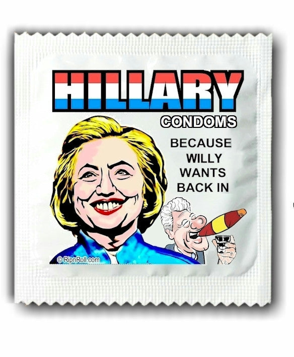 Hillary Clinton Themed Political Condoms | Novelty Election Gifts for Democrats & Collectors - Perfect for Political Parties, Campaign Events & Prank Gifts