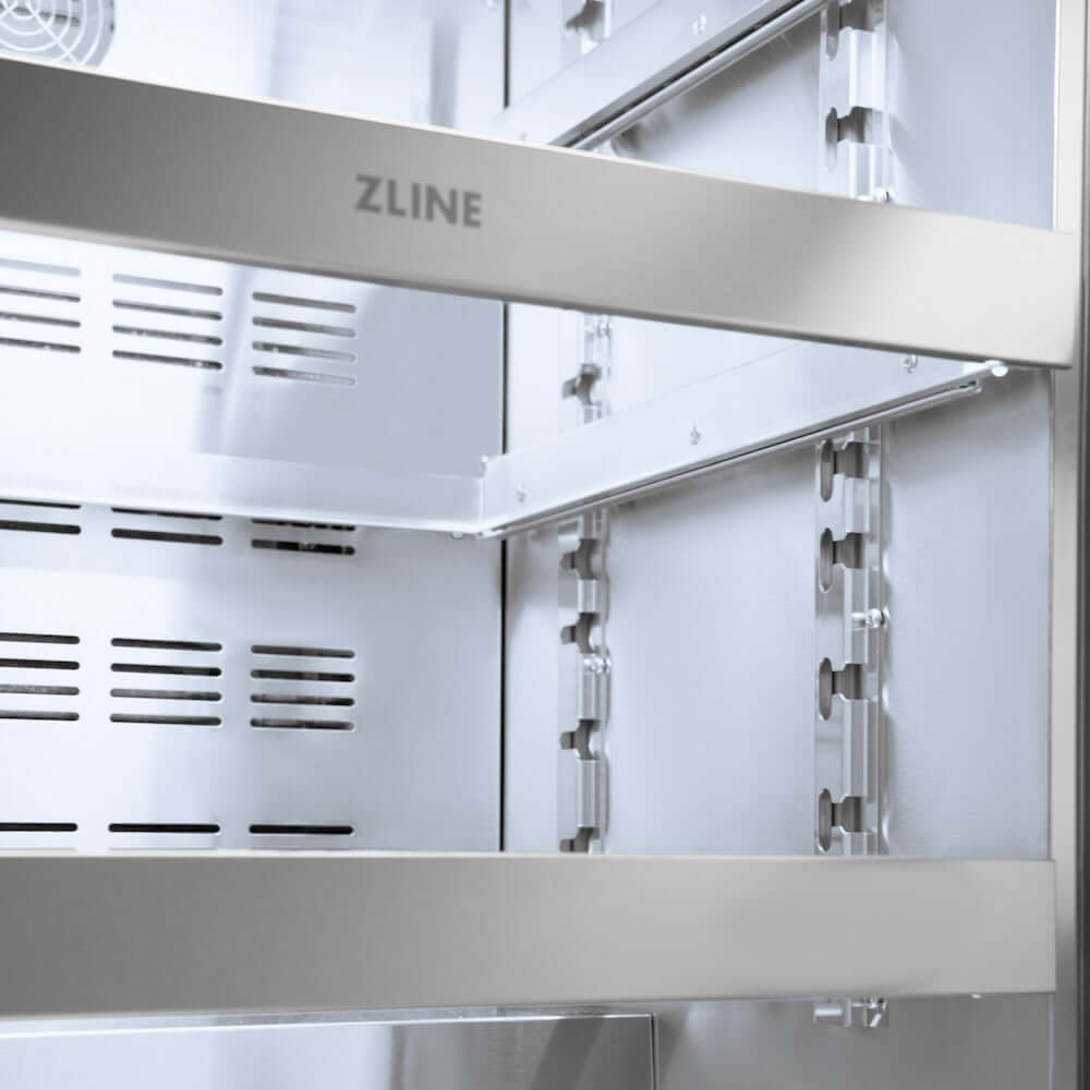 ZLINE Autograph Edition 24 Inch Stainless Steel Beverage Cooler with Touchstone 151 Technology & Champagne Bronze Handle - Perfect for Wine, Beer, and Soda Storage in Home Bars, Kitchens, and Entertainment Spaces