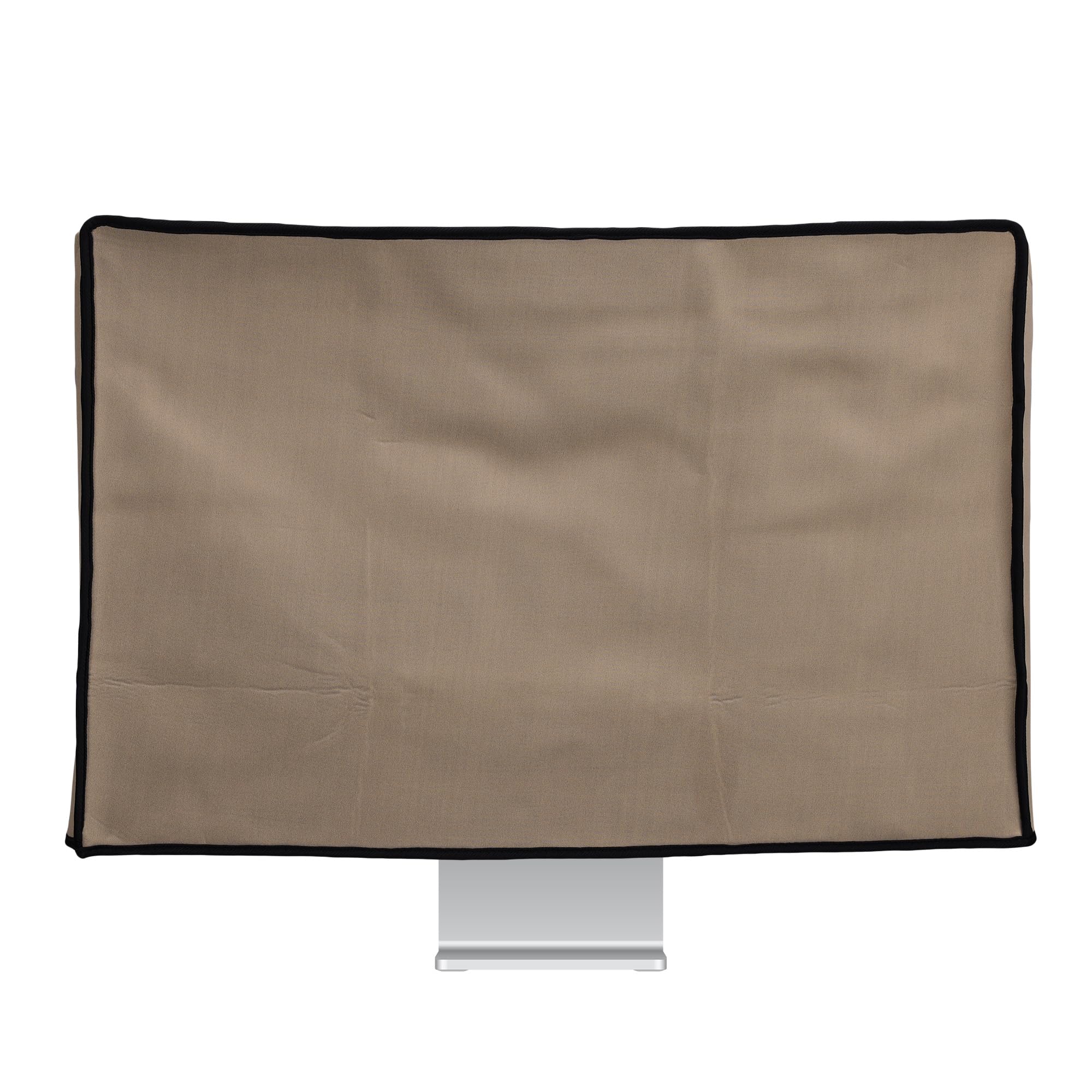 kwmobile Neoprene Dust Cover for 24-26 Inch Monitors - Computer Screen Protector & Display Case in Beige - Perfect for Home Office, Gaming Setup, and Workspace Protection