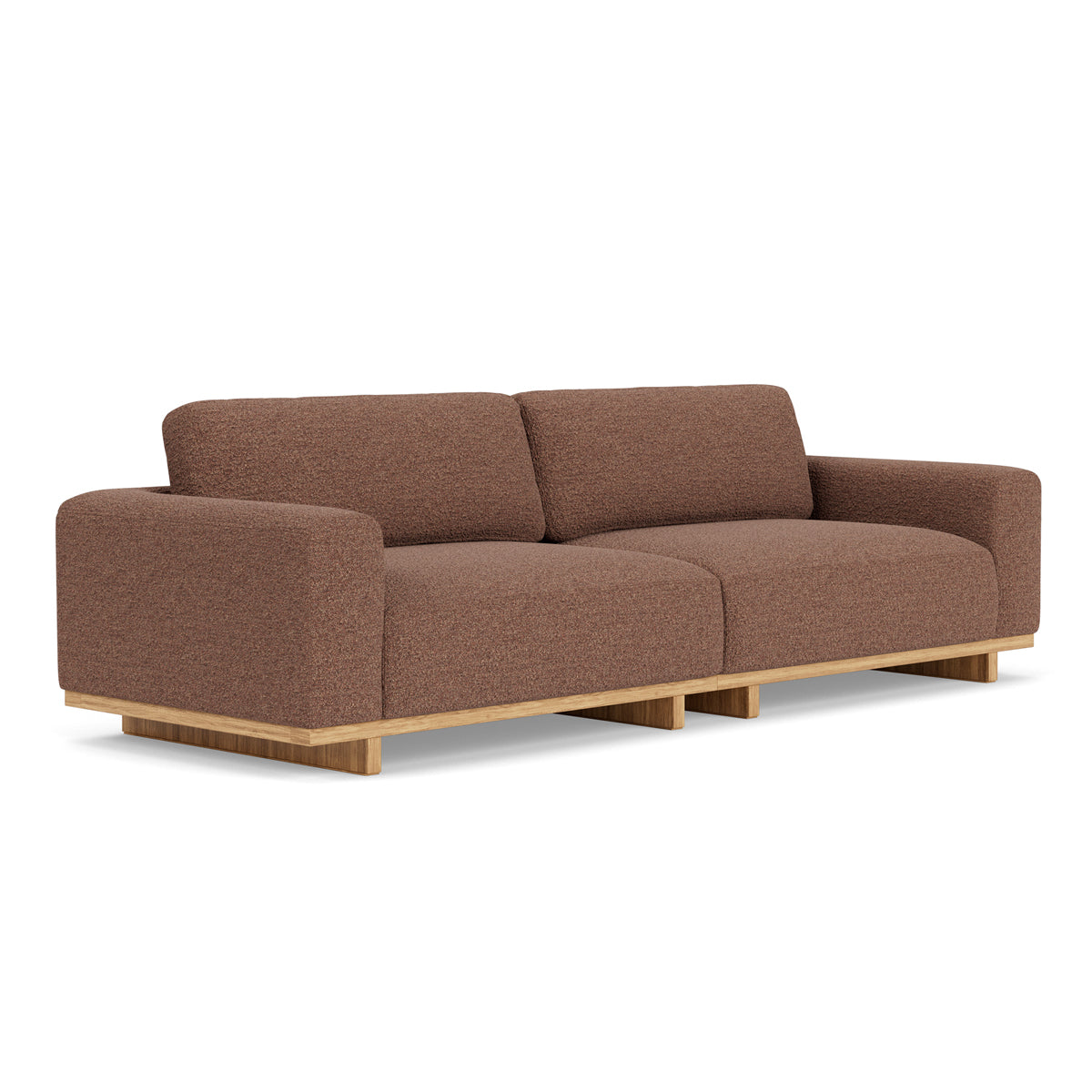 Luxury Aya Boucle 3.5 Seater Sofa - Modern Upholstered Couch for Living Room, Lounge & Office - Soft Chenille Fabric with Solid Wood Frame - Comfortable Mid-Century Design for Home Decor