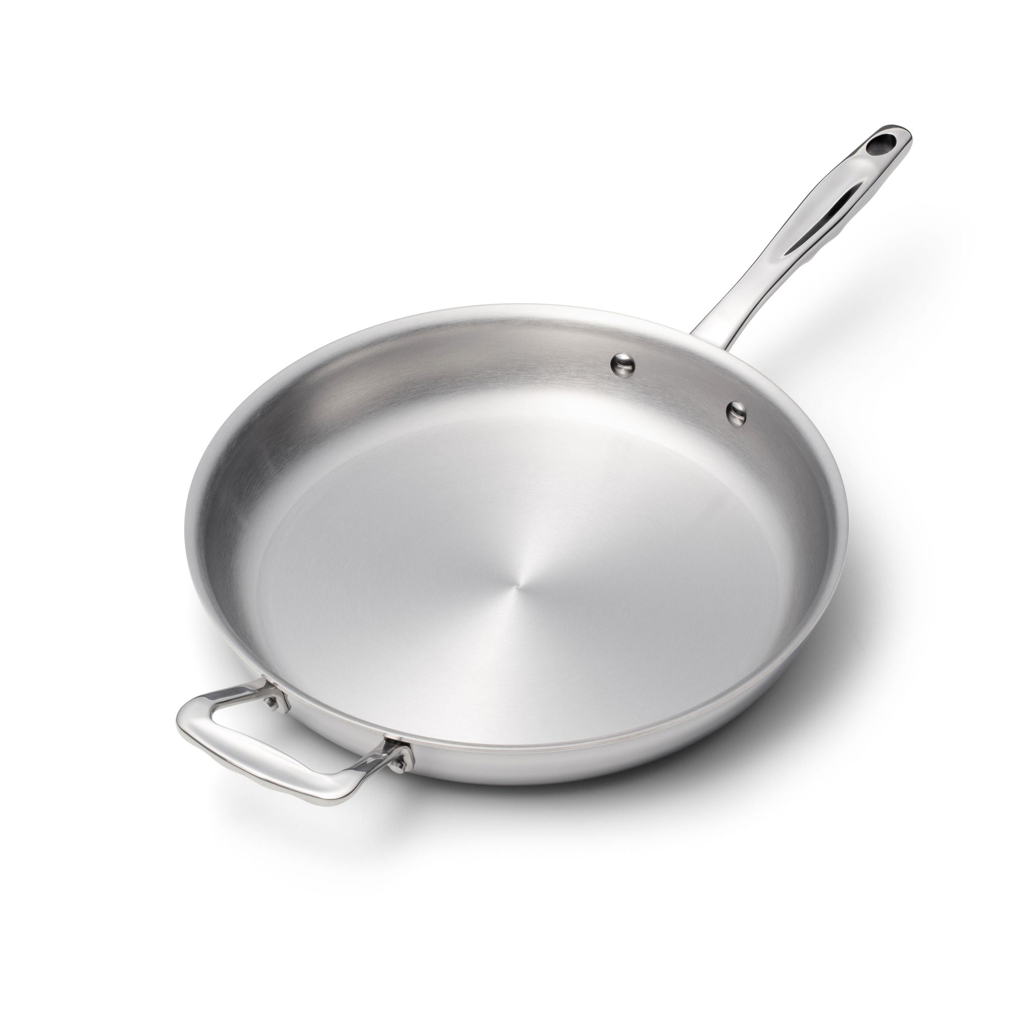 11.5 Inch Stainless Steel Fry Pan - Nonstick Skillet for Cooking, Frying & Searing - Perfect for Gas, Electric & Induction Stovetops - Ideal for Home Kitchen & Restaurant Use