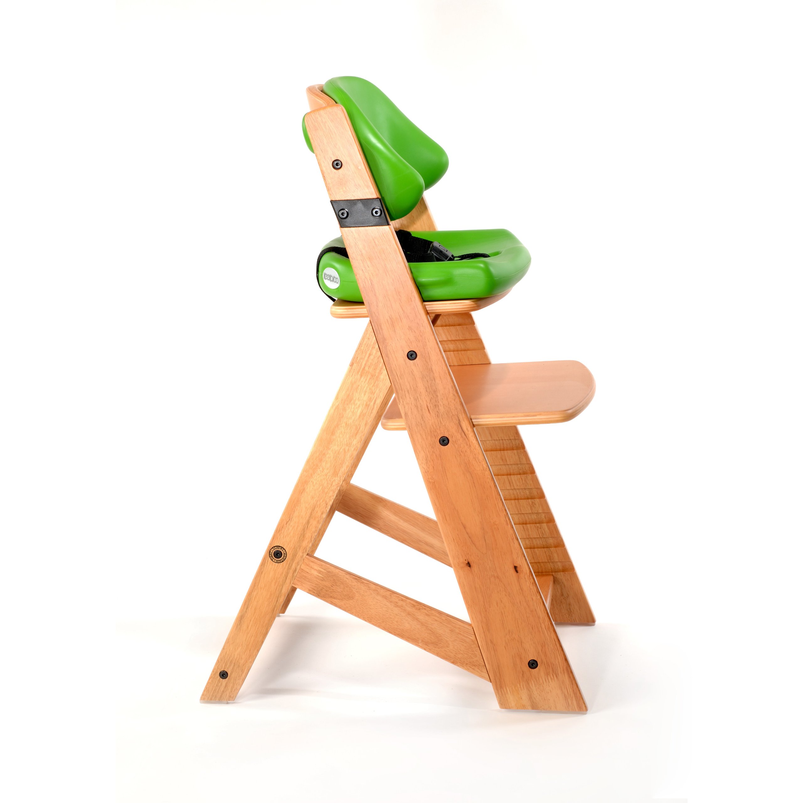 Keekaroo Height Right Kids High Chair with Comfort Cushions - Adjustable Baby Feeding Chair, Natural/Lime (0055203KR-0002) - Perfect for Dining, Kitchen & Family Mealtime