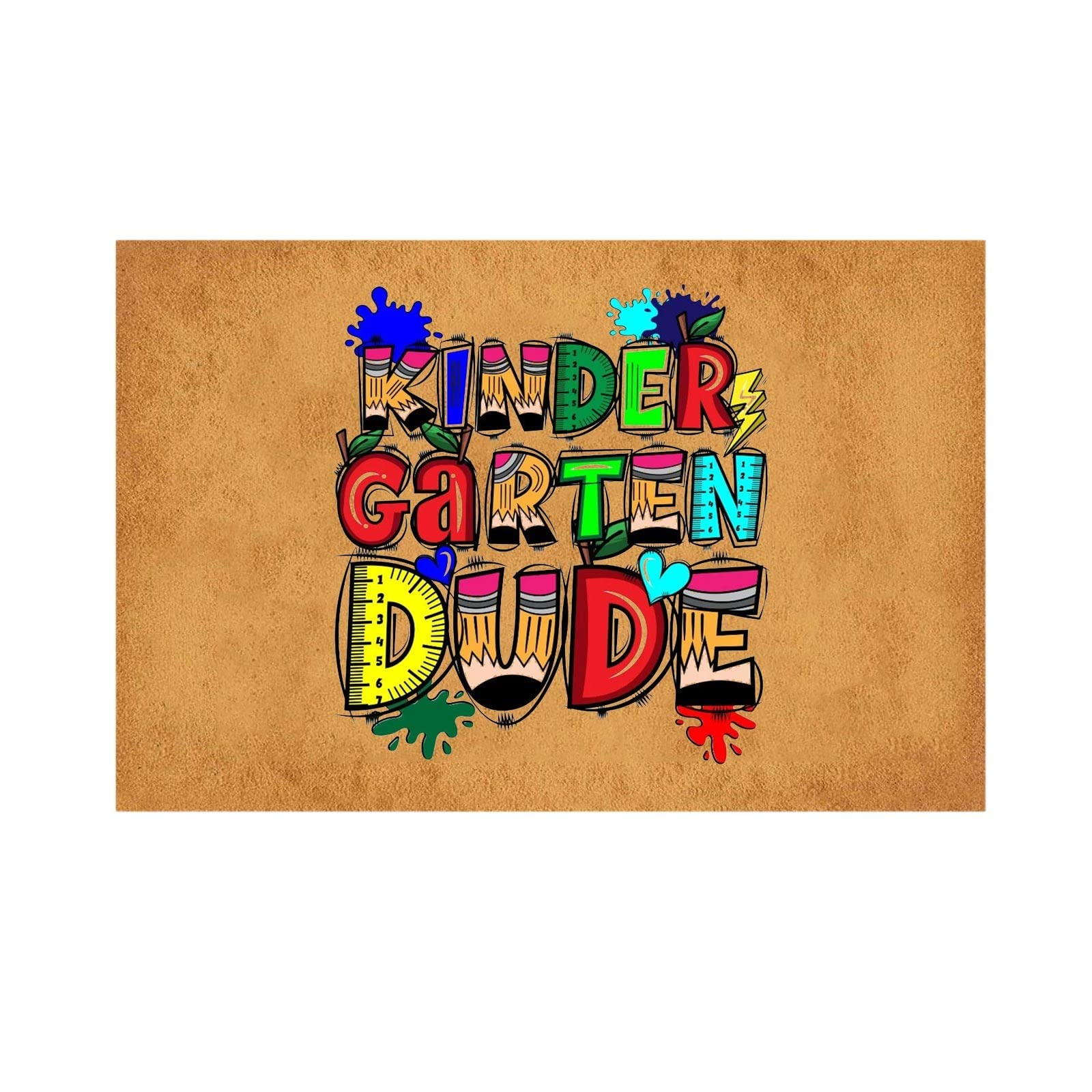 Back to School Welcome Door Mat - Non-Slip Bathroom & Home Decor Floor Mat for Pre-K & First Day of School - Cozy Fleece Blanket for Classrooms & Dorm Rooms