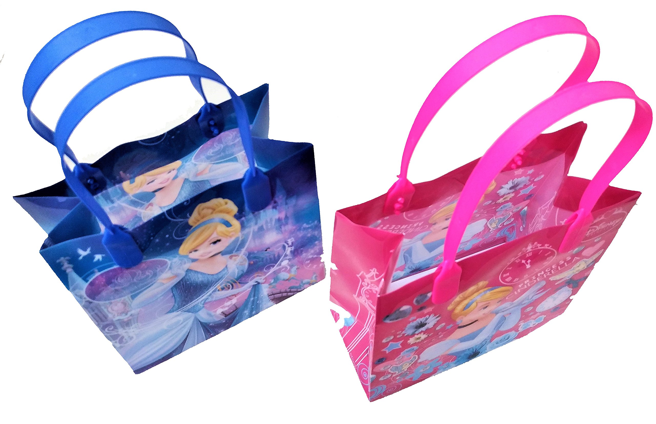 Disney Cinderella Licensed Reusable Party Favor Bags - 12 Pack Small Gift Bags for Birthday Parties, Baby Showers & Wedding Favors - Official Disney Merchandise