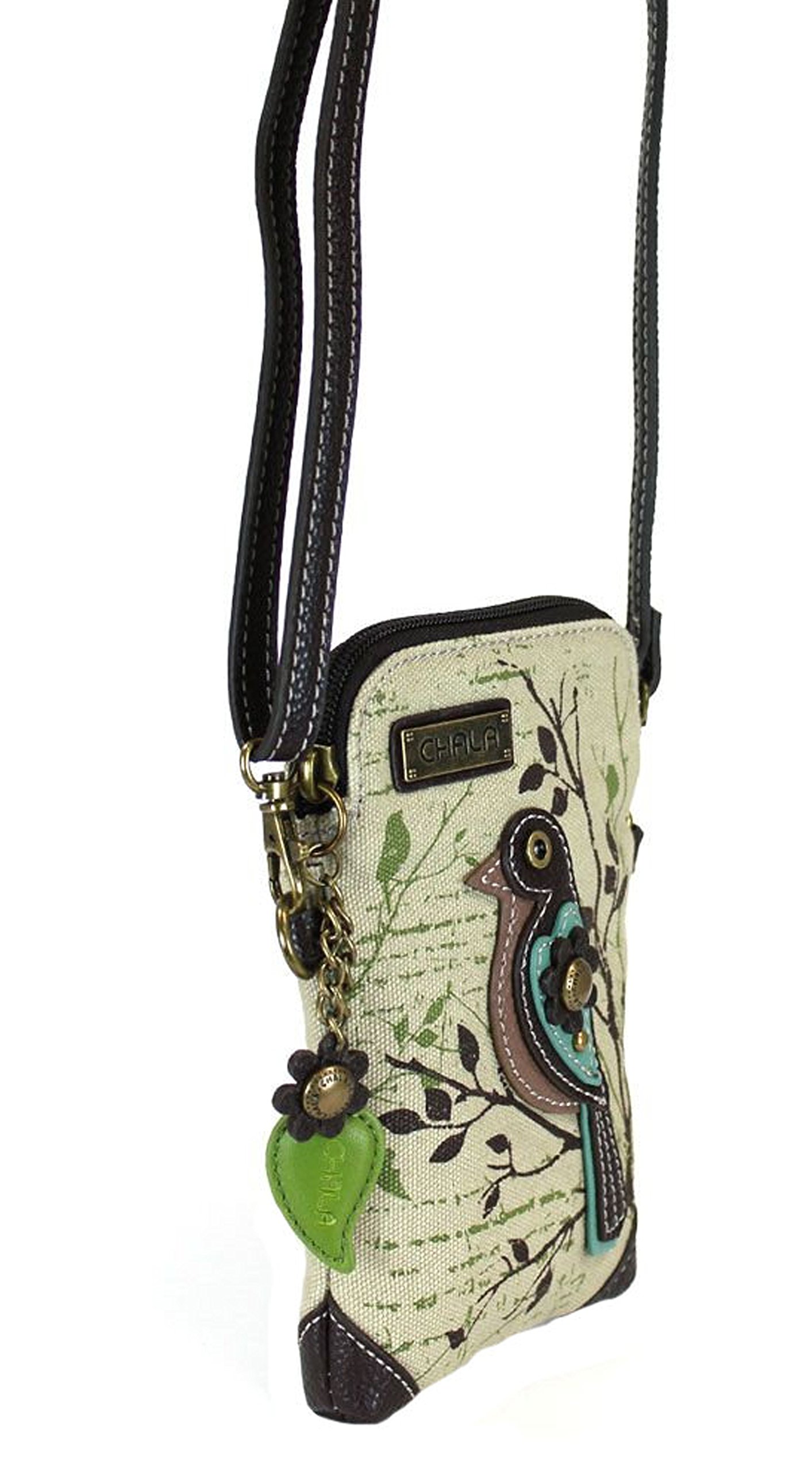 Chala Handbags Safari Bird Print Crossbody Phone Purse - Adjustable Strap for Women | Perfect for Travel, Shopping & Everyday Use