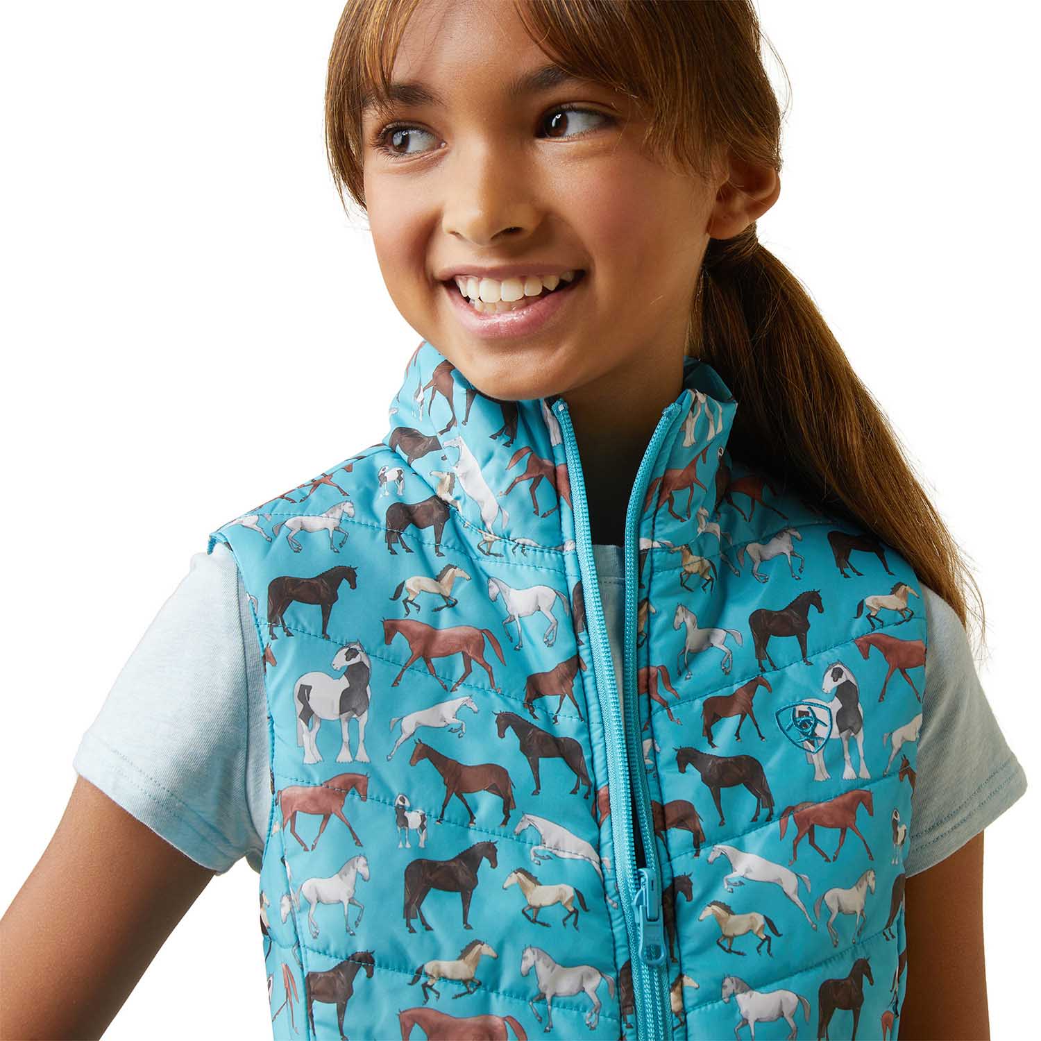Ariat Kid's Bella Reversible Insulated Vest - Warm Winter Puffer Jacket for Girls - Perfect for Outdoor Play, School & Cold Weather Activities