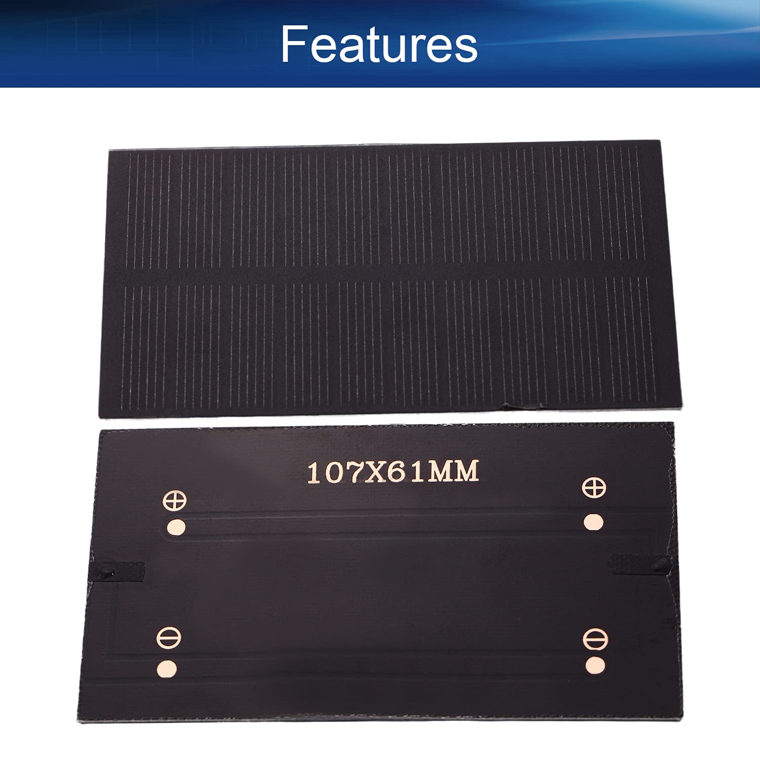 5V 1W Mini Solar Panels - 5Pcs Polycrystalline Solar Cells for DIY Solar System, Light Electric Toys, and Solar Battery Charger (4.21