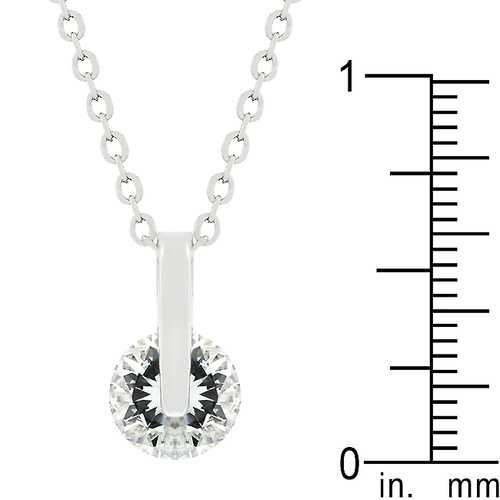 Classic Solitaire Cubic Zirconia Pendant Necklace - Elegant 925 Sterling Silver Jewelry for Women - Perfect for Weddings, Anniversaries & Everyday Wear