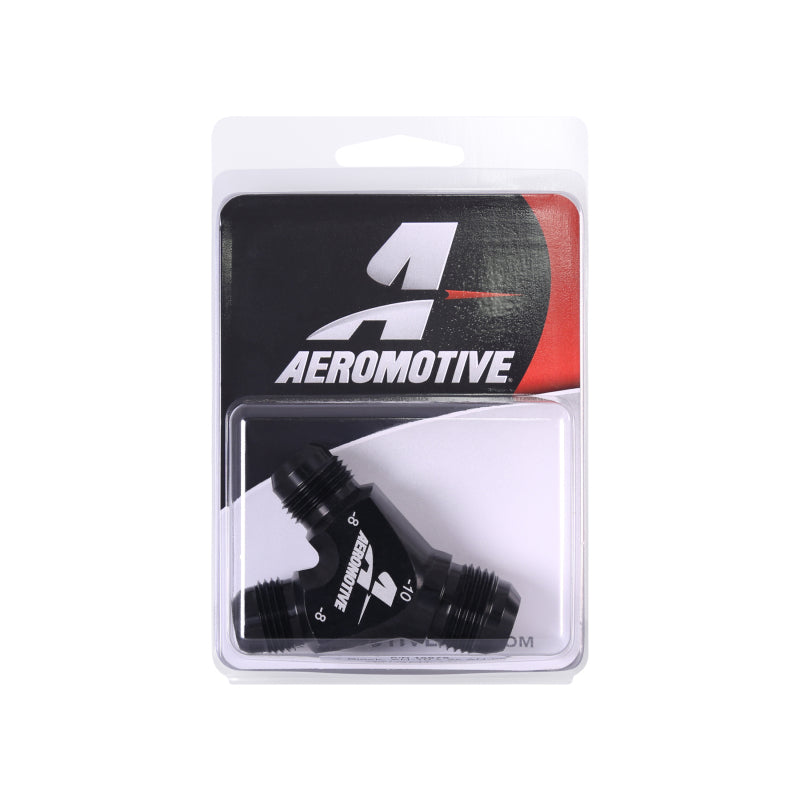 Aeromotive Y Block AN 08 Fuel Filter with 2x AN 08 Ports - High Performance Fuel System Upgrade for Racing & Off-Road Vehicles