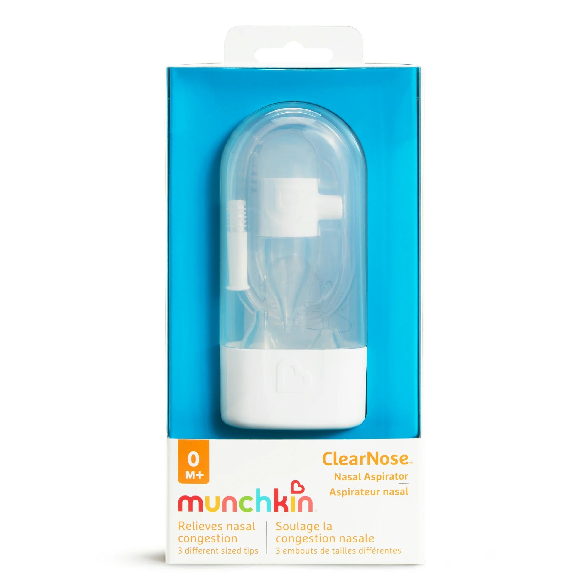 Munchkin ClearNose Nasal Aspirator for Babies - Safe & Effective Baby Nasal Suction Bulb - Gentle Newborn Nose Cleaner for Congestion Relief - Perfect for Nursery, Travel & Home Use