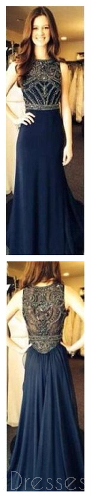 Navy Blue Long Prom Dresses 2024 | Elegant Formal Evening Gown for Homecoming, Ball & Party | PD0006