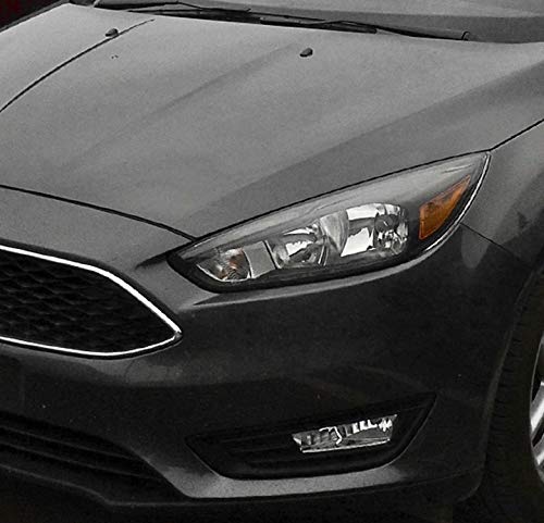 Replacement Black Headlights Headlamps Compatible with 2015-2018 Ford Focus S/SE/ST - Durable Aftermarket Headlights for Night Driving & Fog Conditions