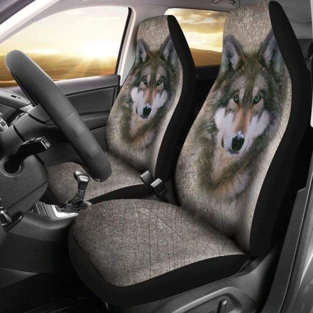 Alpha Wolf Car Seat Covers - Premium Universal Fit for Trucks & SUVs - Perfect Gift for Wolf Lovers & Outdoor Enthusiasts - Durable Protection for Hunting, Camping & Road Trips