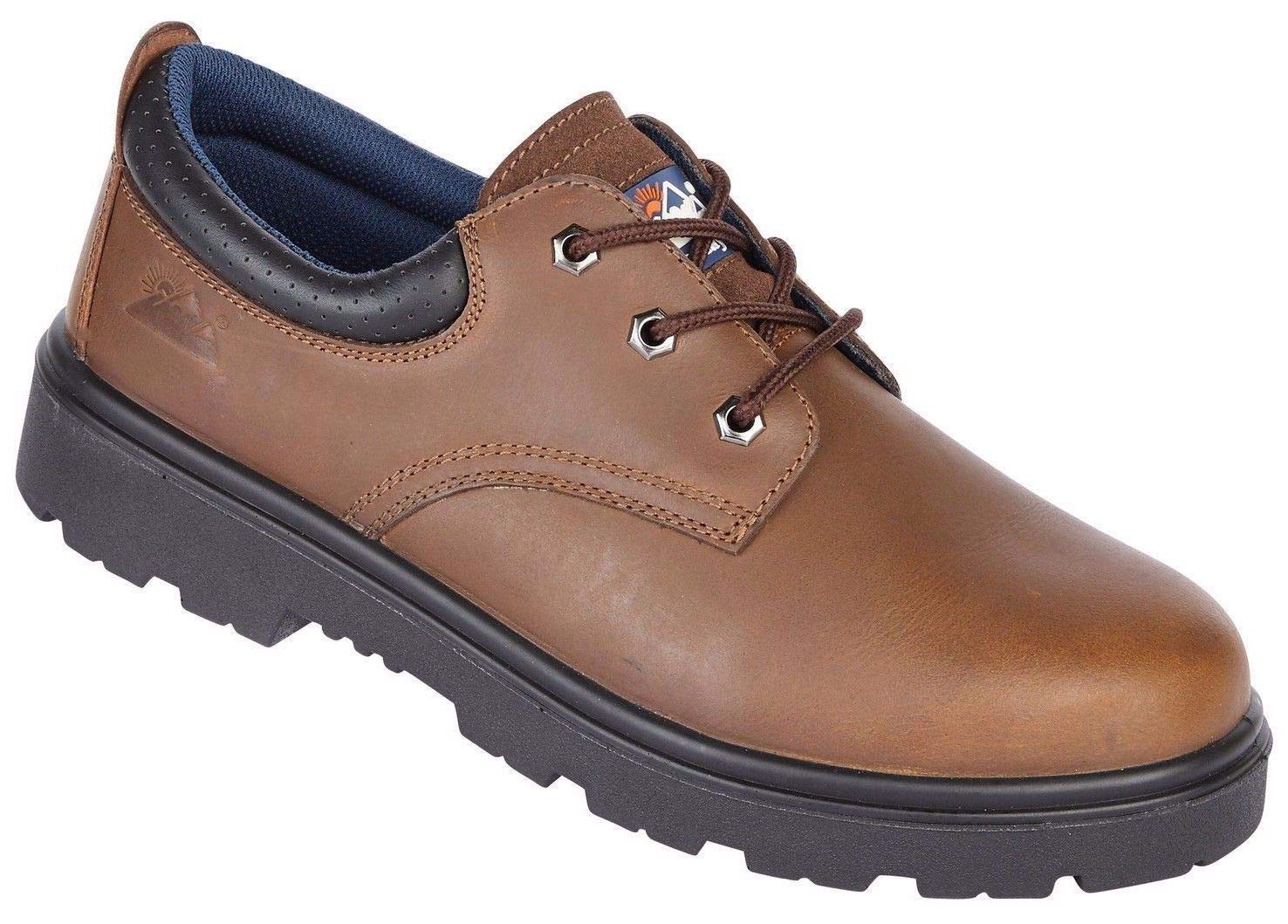 Men's Safety Work Shoes - Steel Toe, Slip Resistant, Electrical Hazard Protection for Construction & Industrial Use