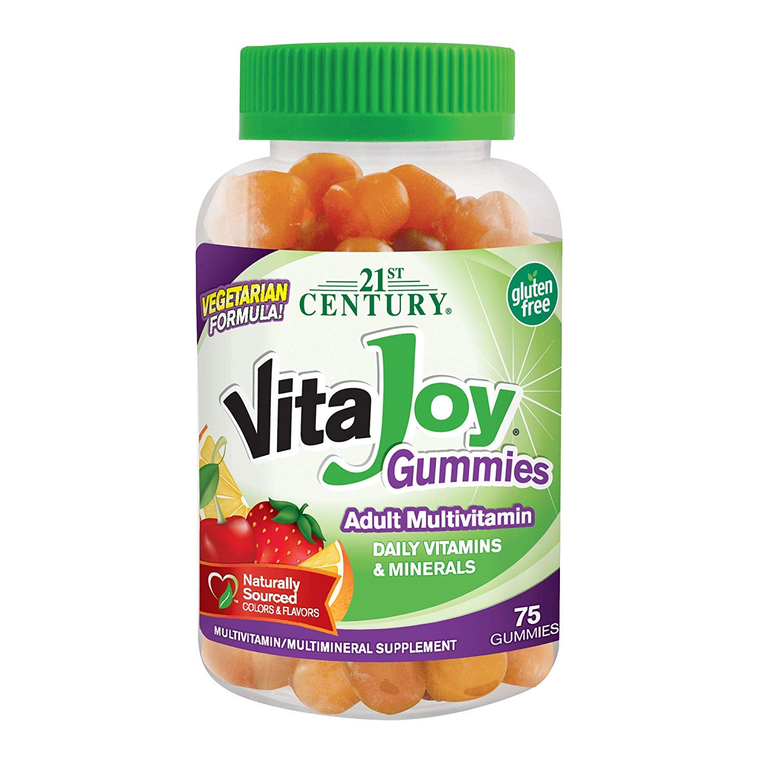 21st Century Vita Joy Adult Multivitamin Gummies - 75 Gummies per Bottle, Pack of 5 | Delicious Berry Flavored Vitamins for Men & Women | Daily Immune Support & Energy Boost for Active Lifestyle