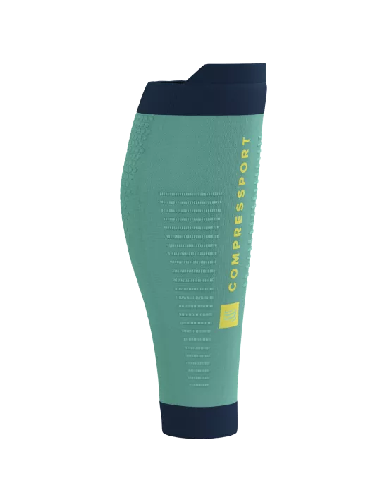 Compressport Unisex R2 3.0 Calf Sleeves - Performance Compression Support for Running, Cycling & Recovery (Shell Blue/Blues) - Ideal for Athletes & Fitness Enthusiasts