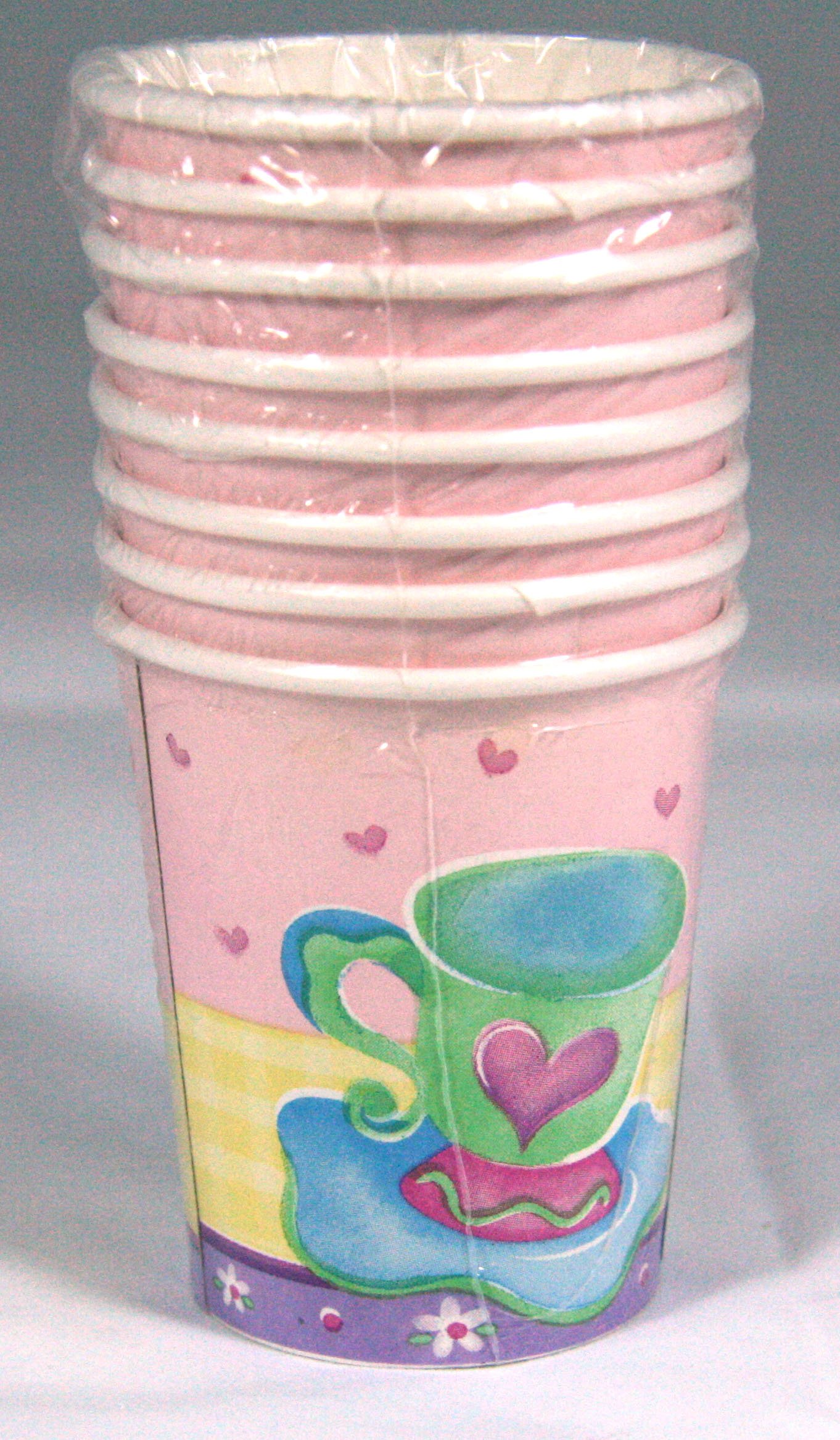 Creative Expressions 8-Pack 7 oz Tea Party Cups - Insulated Hot & Cold Drinkware for Birthday Parties, Baby Showers, Bridal Showers & More