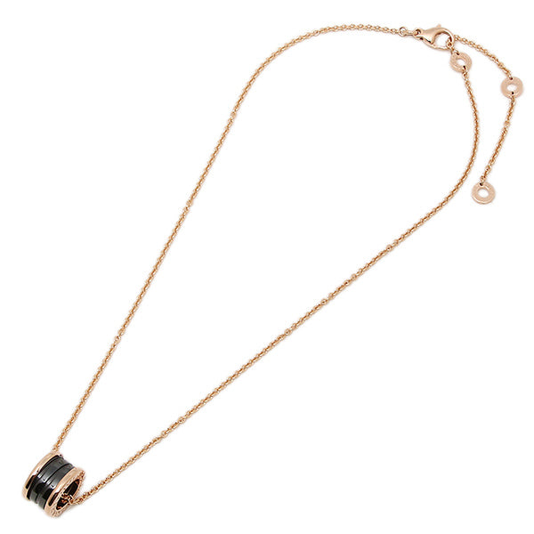 Bvlgari Bulgari 18k Rose Gold B.Zero1 Necklace with Black Ceramic Pendant - Luxury Jewelry Gift for Women, Perfect for Weddings & Special Occasions