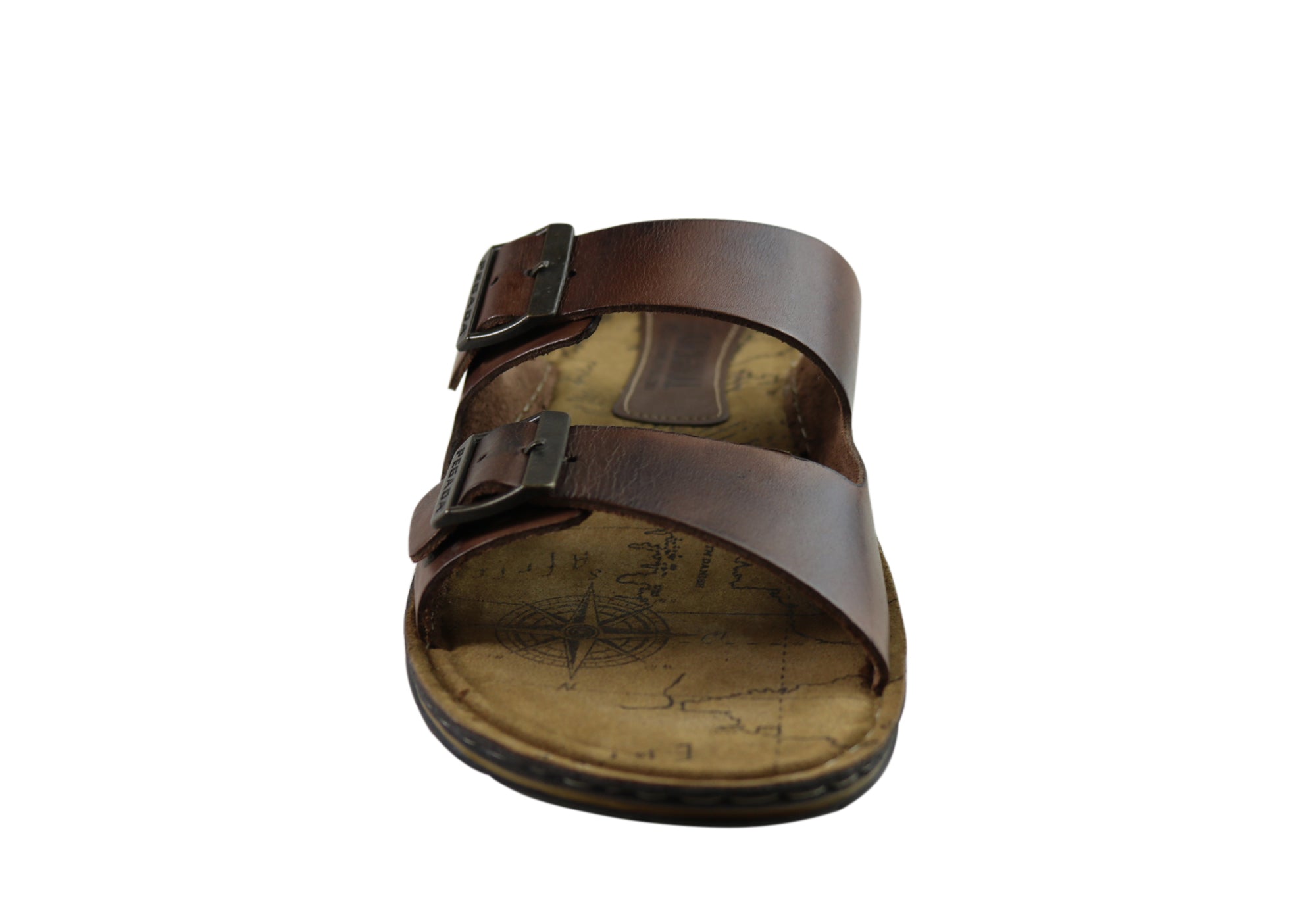 Men's Lancaster Leather Slide Sandals - Comfortable Brazilian-Made Casual Sandals for Beach, Pool & Summer Wear