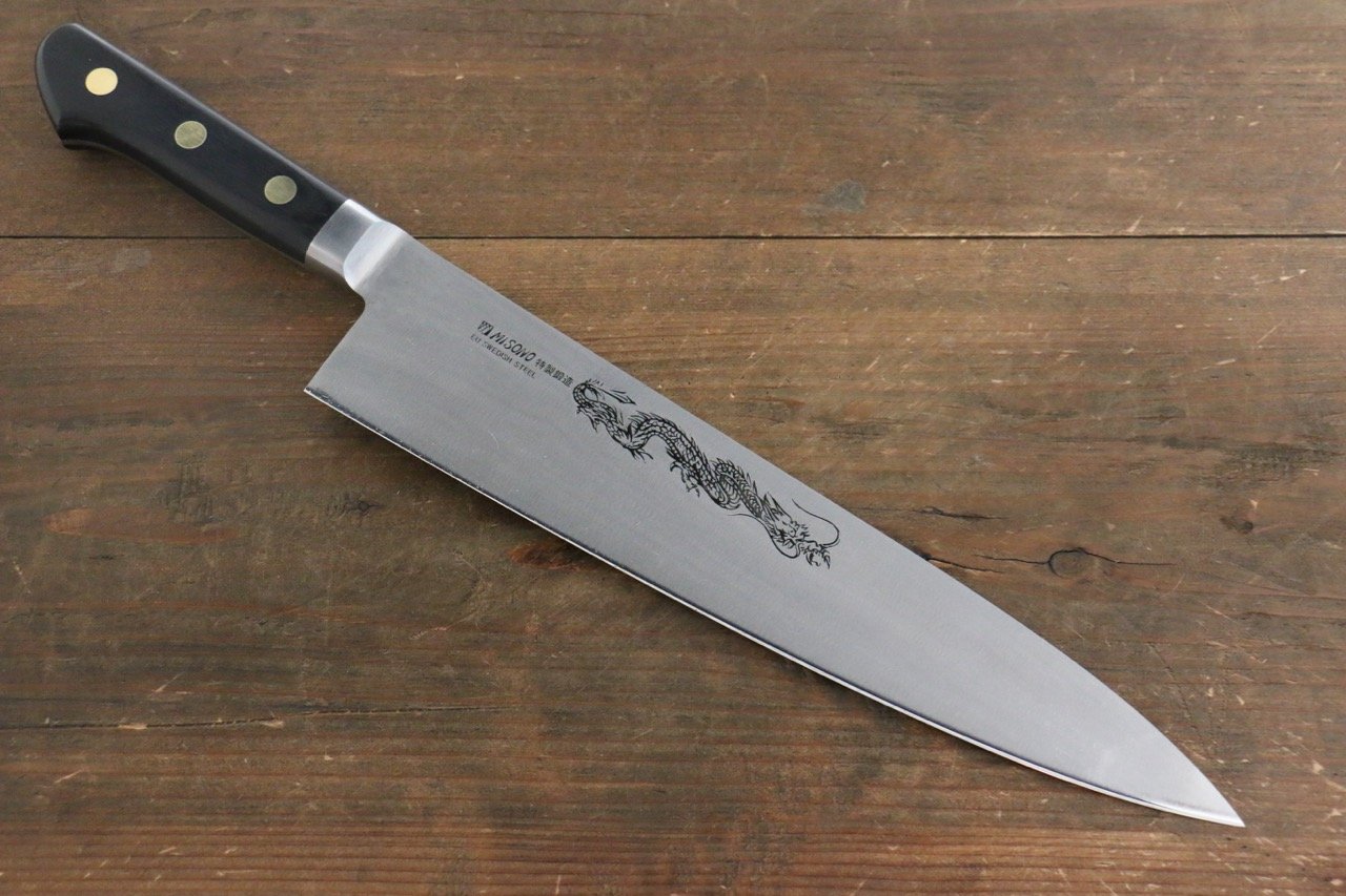 Premium Misono Swedish Steel Gyuto Chef Knife with Dragon Engraving - Professional Japanese Kitchen Knife for Sushi, Meat Cutting & Vegetable Chopping