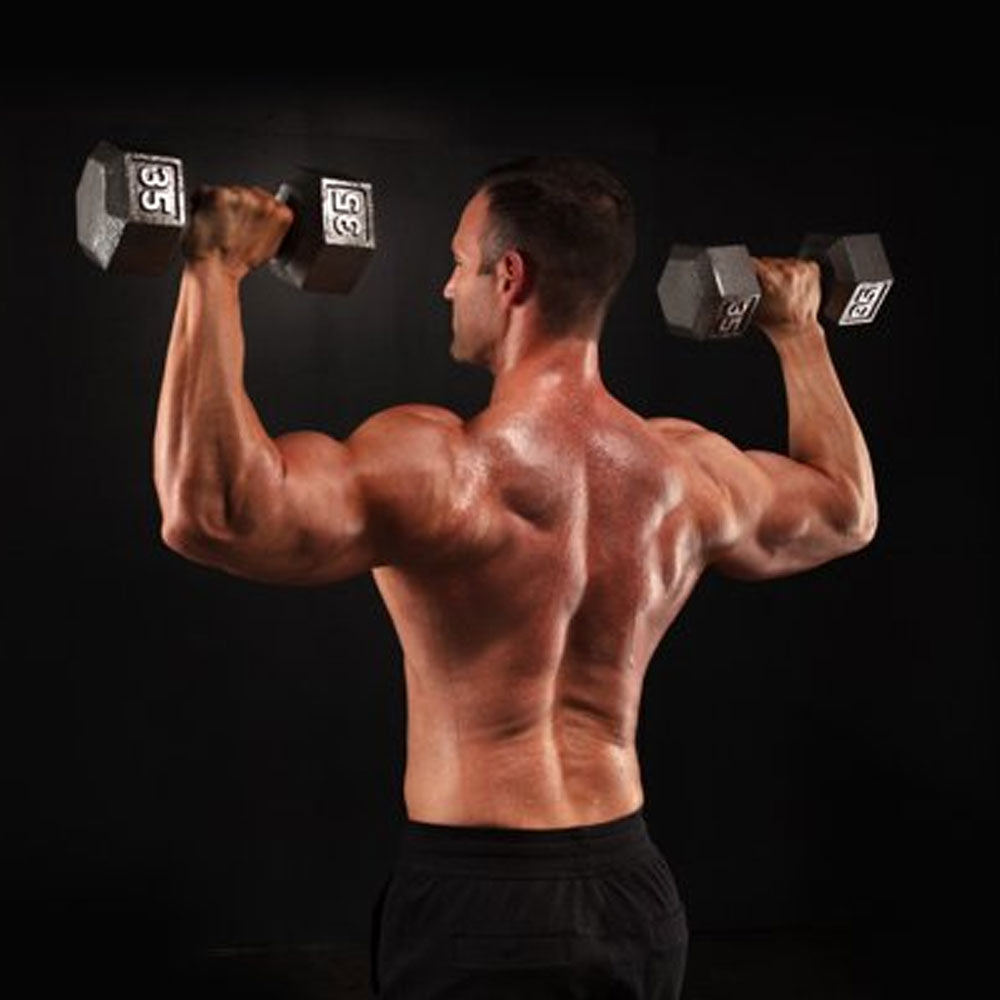 WEIDER 35 LB. Cast Iron Hex Dumbbell - Single Dumbbell for Home Gym, Strength Training & Weightlifting - Perfect for Beginners & Professionals