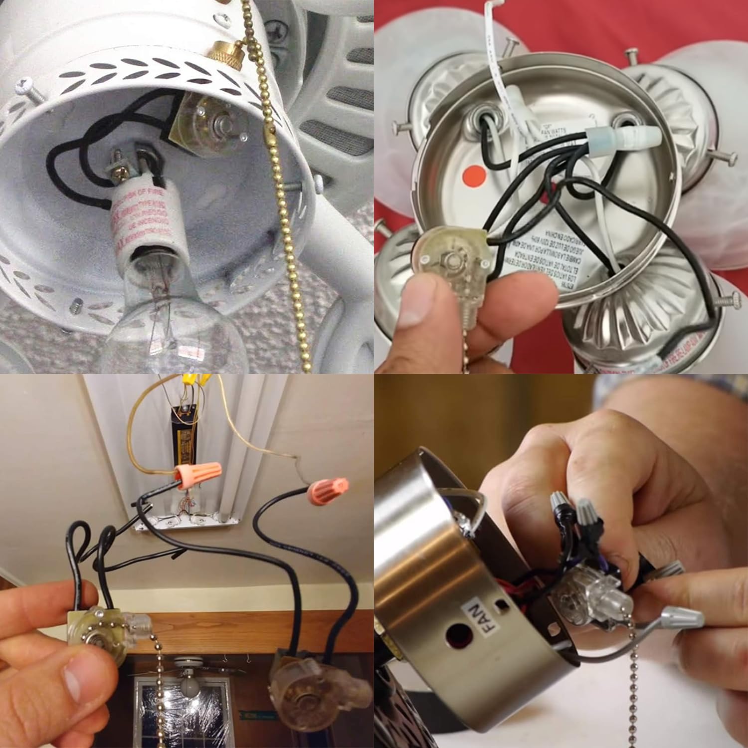 Zing Ear ZE-109 Ceiling Fan Switch with Pull Chain - 3 Speed Control & On/Off Function - Compatible with Hunter and Other Ceiling Fans, Lamps, Wall Lights (Bronze Finish) - Perfect for Bedroom, Living Room, and Office Lighting Control