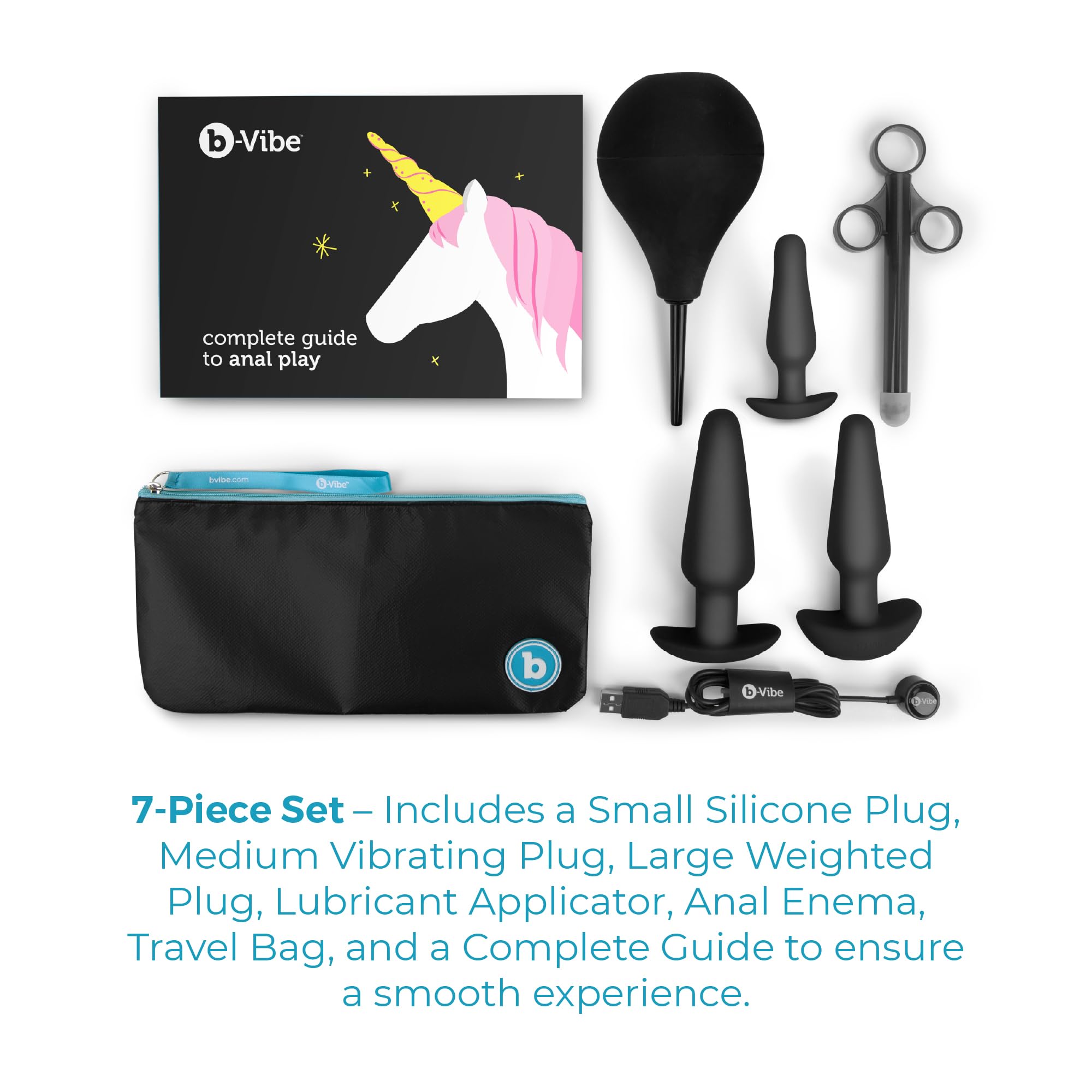 b-Vibe Anal Training and Education Set – Premium Adult Sex Toy for Couples, Anal Stimulation Device & Butt Plug for Beginners to Advanced Users – Perfect for Solo Play, Couples Exploration & Anal Pleasure Enhancement