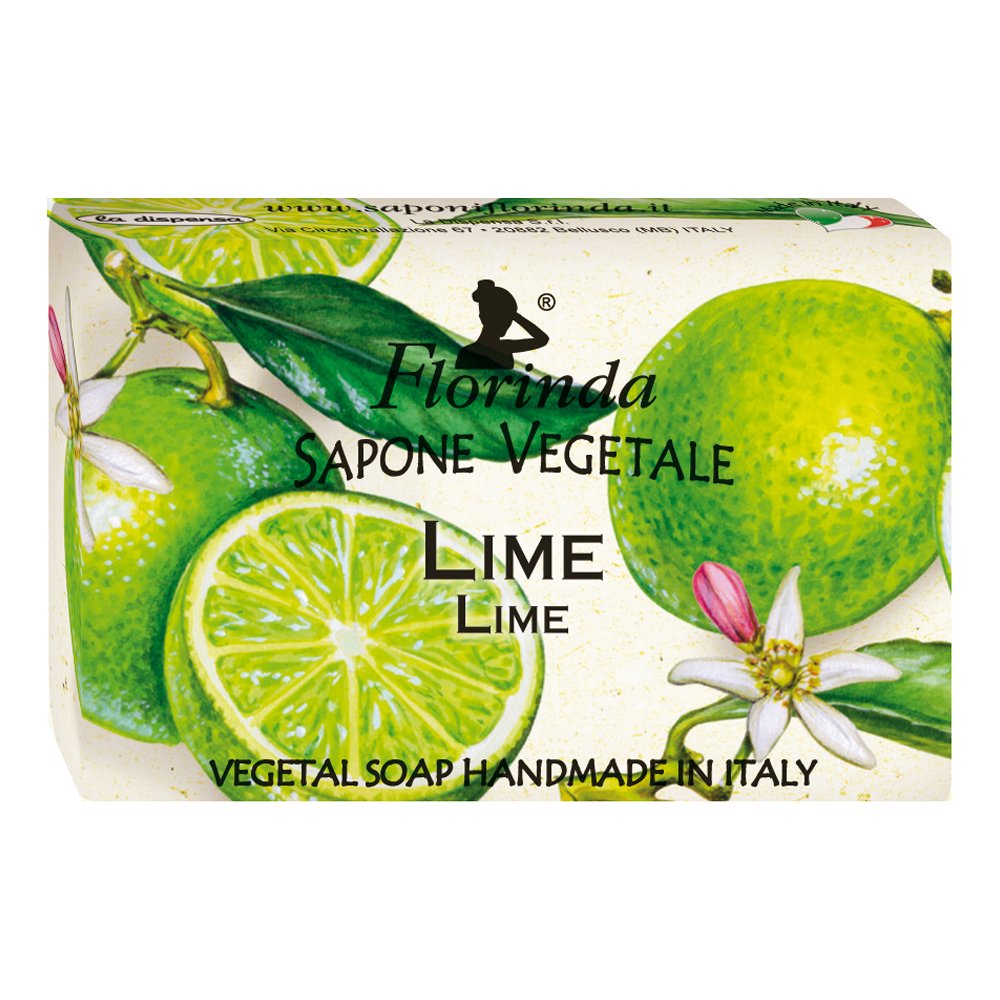 Florinda Fruits Lime Vegetal Soap Bar - Travel Size 50g (1.76oz) - Natural Handmade Soap for Face & Body - Perfect for Travel, Gym & Daily Use