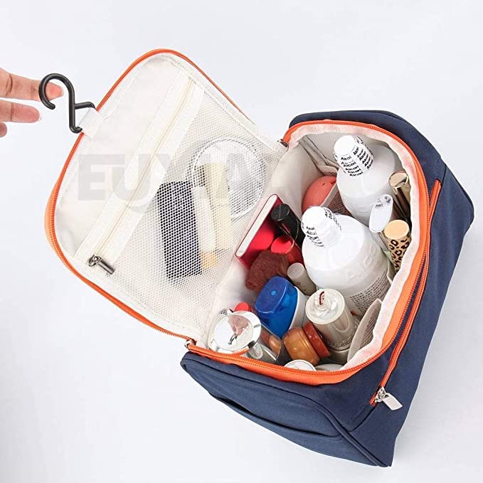 Faram Enterprise Travel Makeup Organizer Cosmetic Case - Portable Grooming Kit Storage with Hook for Women | Perfect for Travel, Home & Daily Use