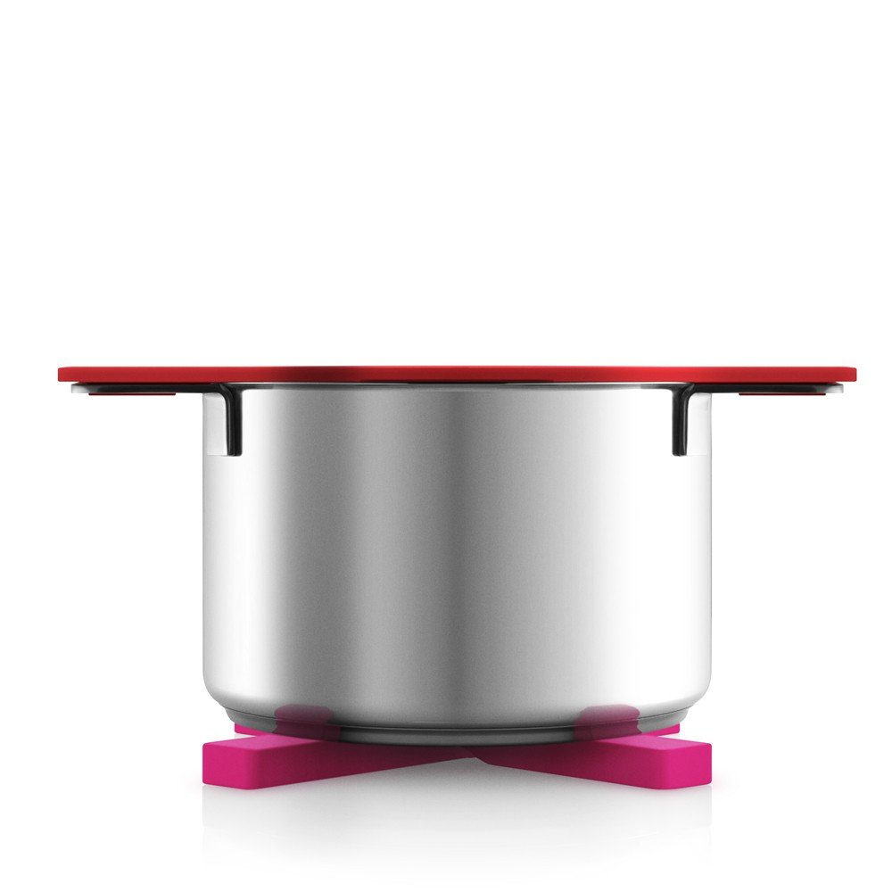 Eva Solo Magnetic Trivet - Heat Resistant Silicone Pot Holder for Kitchen, Raspberry Red - Perfect for Hot Pots, Pans, and Serving Dishes on Dining Table