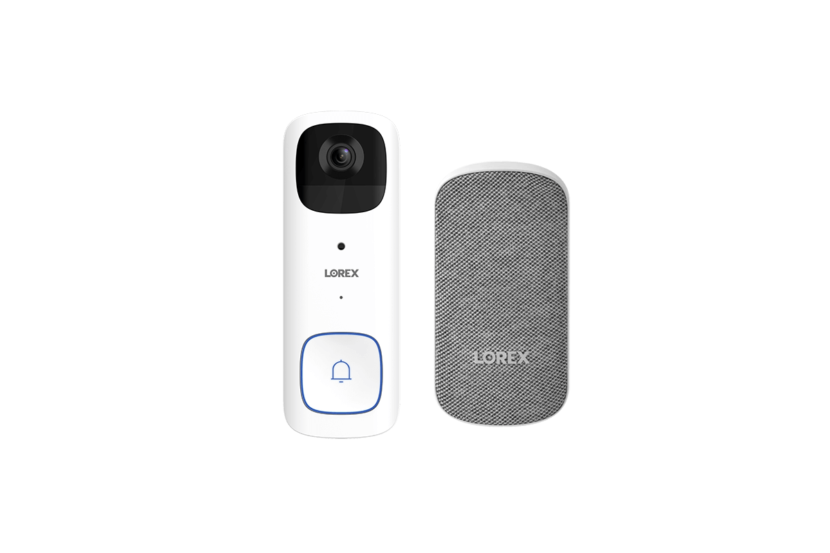 Lorex 2K HD Wireless Video Doorbell with Wi-Fi Chime - Smart Home Security Camera for Front Door Monitoring, Night Vision & Motion Alerts (Ideal for Houses, Apartments & Office Entrances)