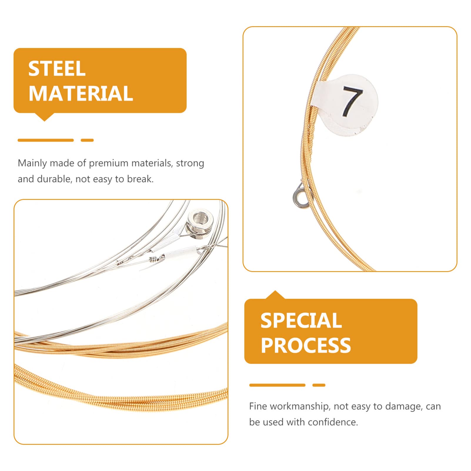 Vaguelly Practical Steel Lyre Harp Strings Kit - Replacement Strings for Lyre Instruments - Perfect for Professional Musicians & Beginners (Ideal for Performances, Practice & Studio Recording)