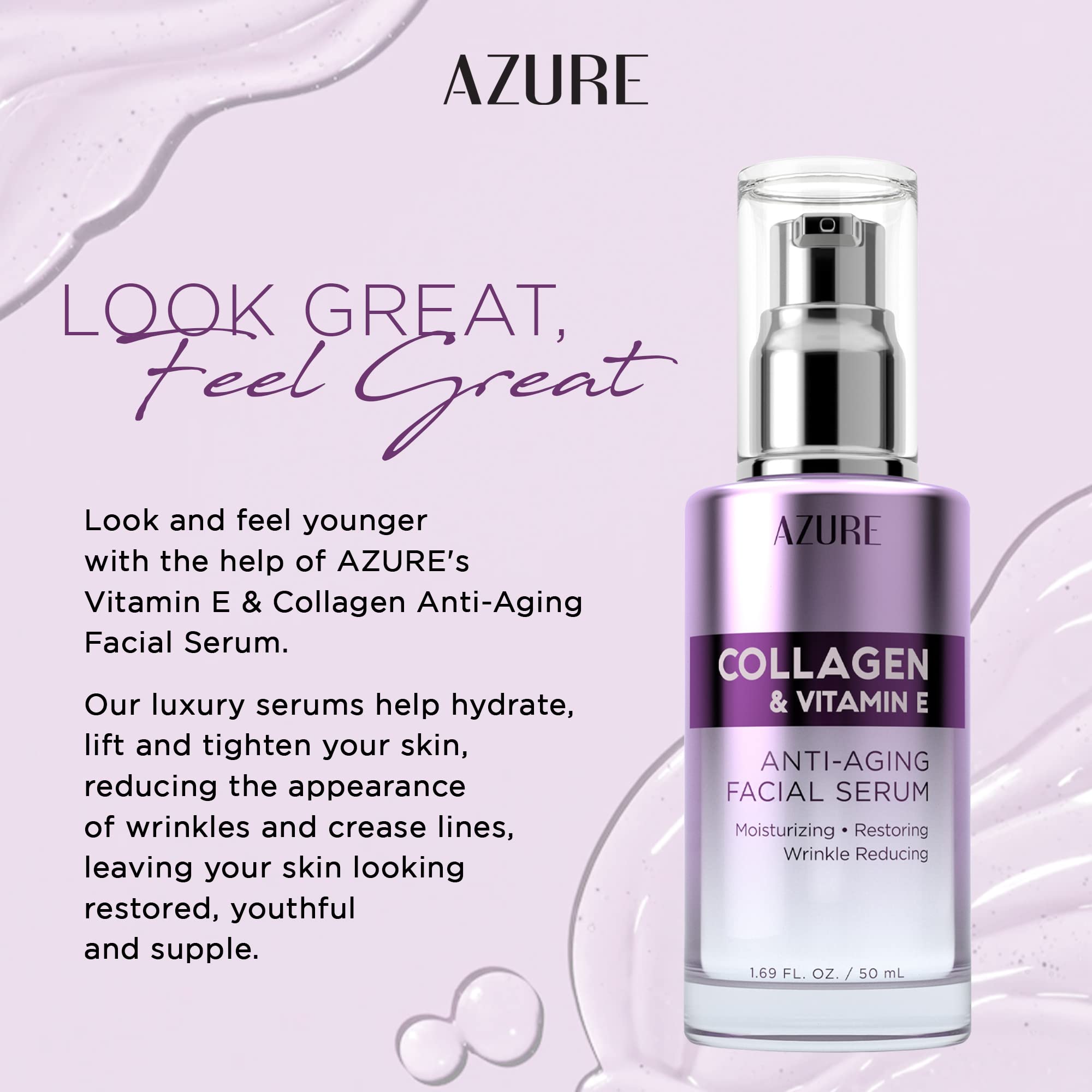 Dermatologist-Tested Collagen & Vitamin E Face Serum | Anti-Aging K-Beauty Formula for Wrinkles & Dark Spots | Korean Skincare Solution | 1.69 fl oz | Perfect for Night Routine & Daily Hydration
