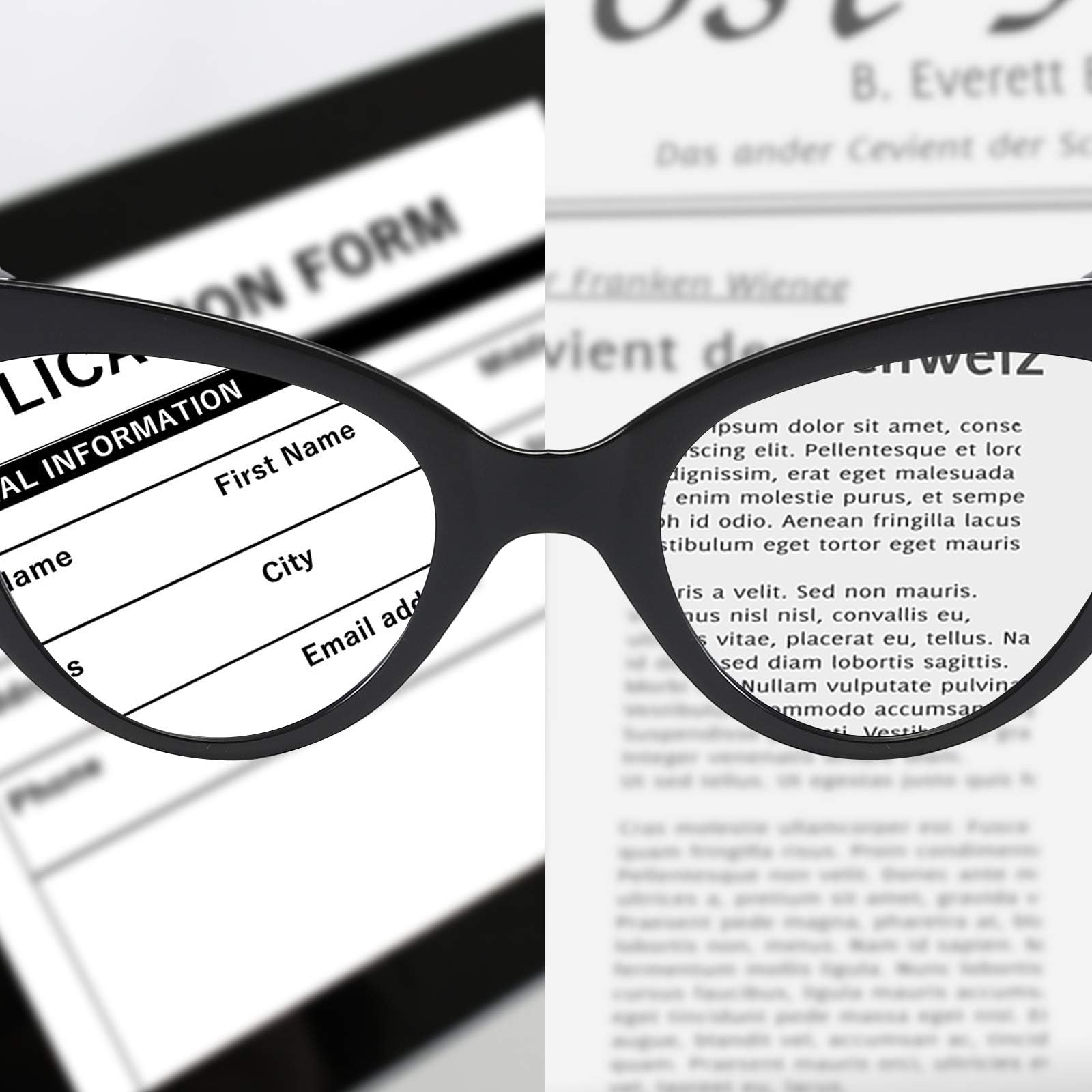 Viseng Women's Oversized Cat-Eye Reading Glasses with Blue Light Blocking - Stylish Computer Glasses for Work & Screen Time (Black/Tortoise +1.0) - Perfect for Office, Reading & Digital Eye Strain Relief