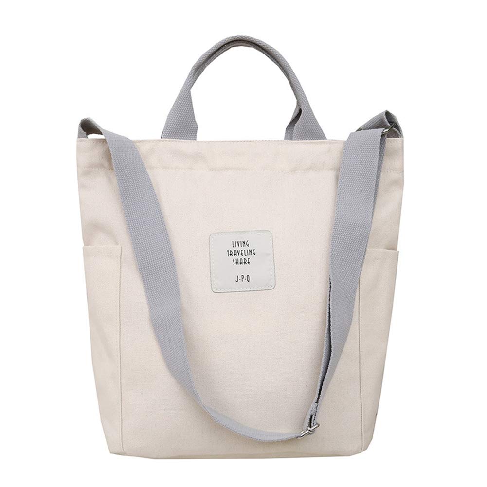 Belsmi Canvas Shoulder Bag - Cotton Tote Crossbody Purse for Women, Shopping, Travel, Work & Weekend Outings | Durable & Stylish Everyday Handbag