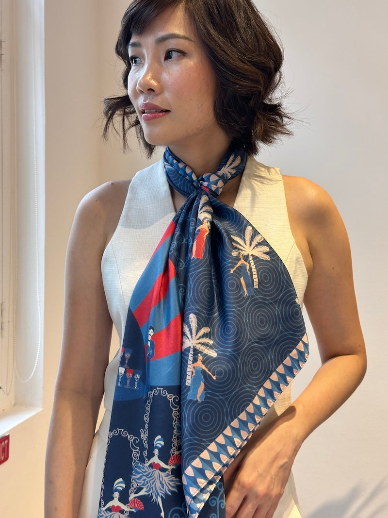 Tropicana Dream Silk Scarf - Premium 100% Mulberry Silk Fashion Accessory for Women - Perfect for Travel, Weddings & Special Occasions