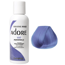 Adore Semi-Permanent Hair Dye - Periwinkle Blue 197 (4oz/118ml) - Vegan & Cruelty-Free Hair Color for Vibrant Fashion & Creative Styling