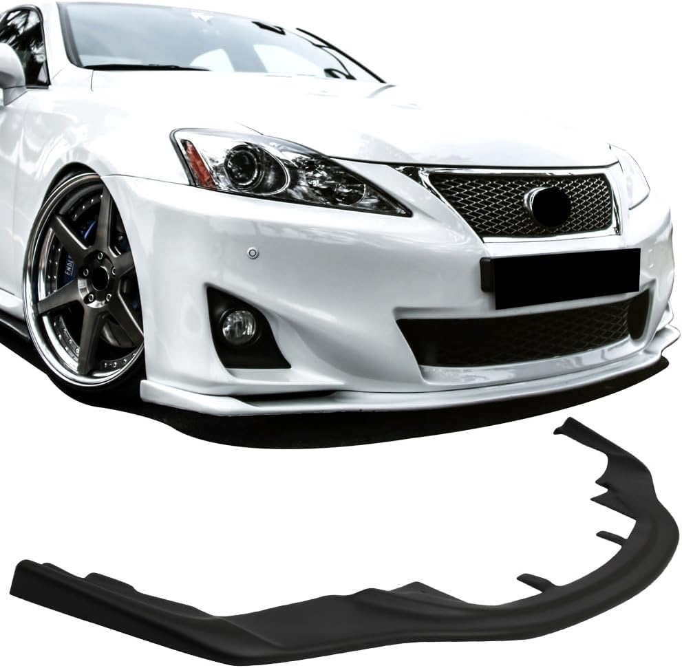 JDM Style PU Front Bumper Lip for 2011-2013 Lexus IS250 IS350 - Magic Style Design for Enhanced Sporty Look - Perfect for Car Enthusiasts & Street Racing