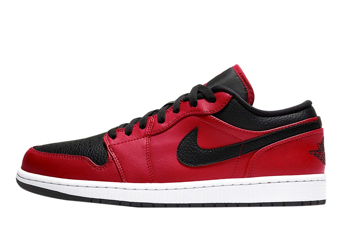 Men's Air Jordan 1 Low 'Gym Red' Basketball Shoes 553558-605 - Size 8.5 for Casual Wear & Street Style Fashion