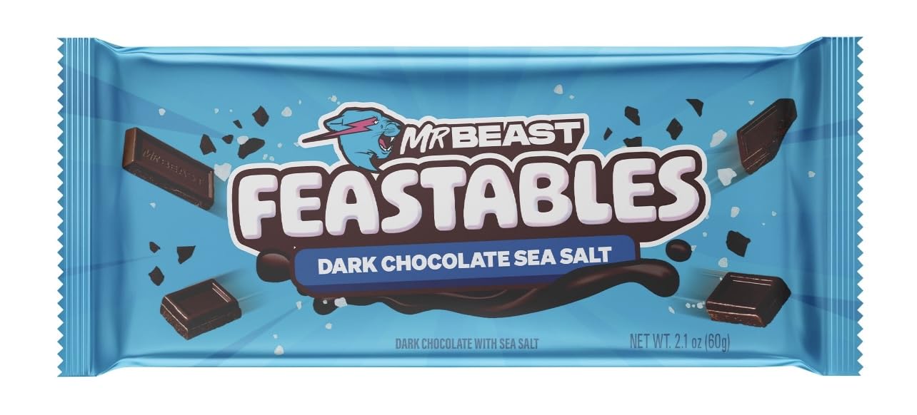 Beast Chocolate Bars Variety Pack - 5 Pack of Peanut Butter Milk Chocolate, Dark Chocolate, Milk Chocolate, Milk Crunch & Milk Chocolate Almond Bars | New Creamier Formula (2.1 oz Each) | Perfect for Gifts, Snacking & Dessert Platters