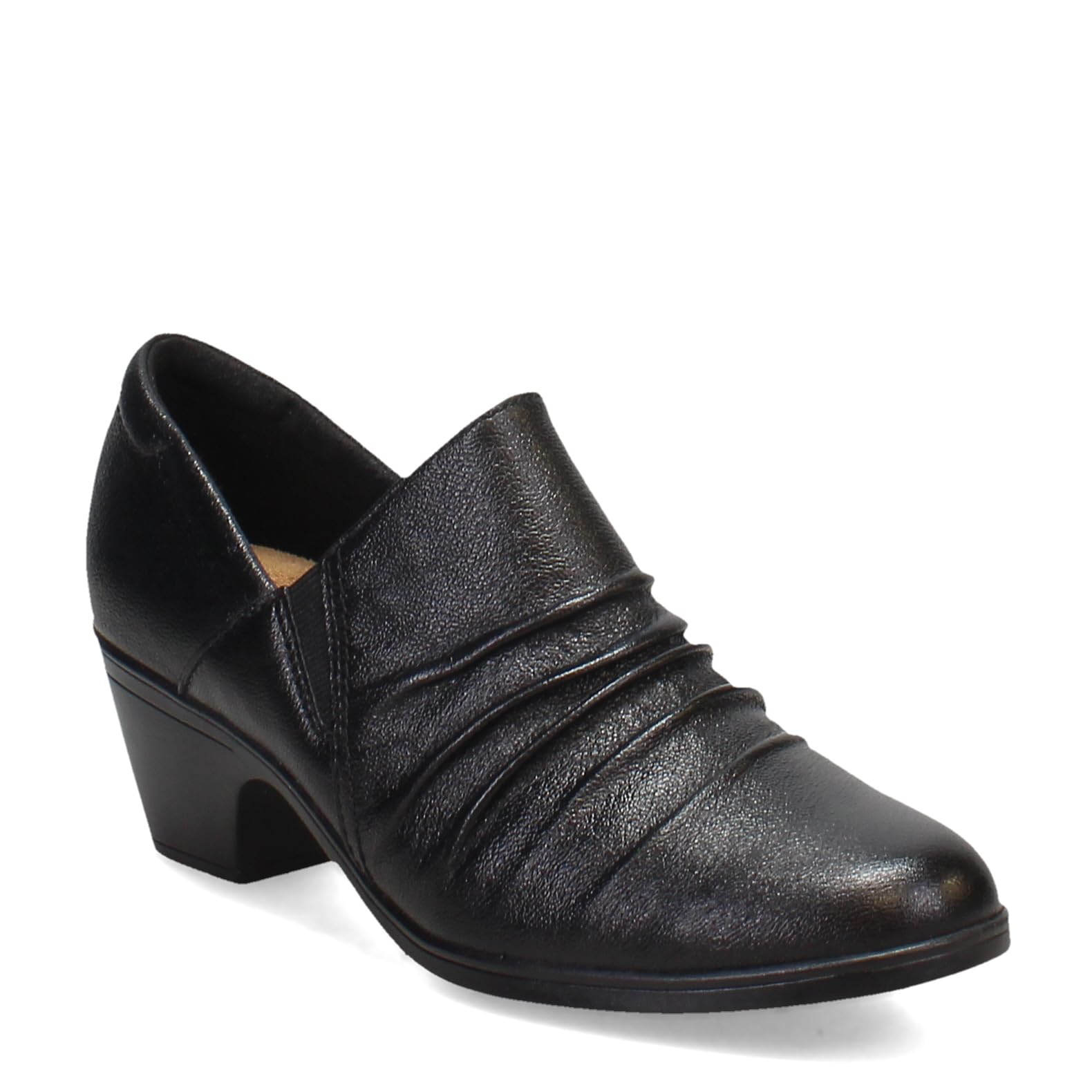 Clarks Women's Emily 2 Cove Pump - Comfortable Leather Dress Shoes for Work & Office | Elegant Low Heel Pumps for Professional Women