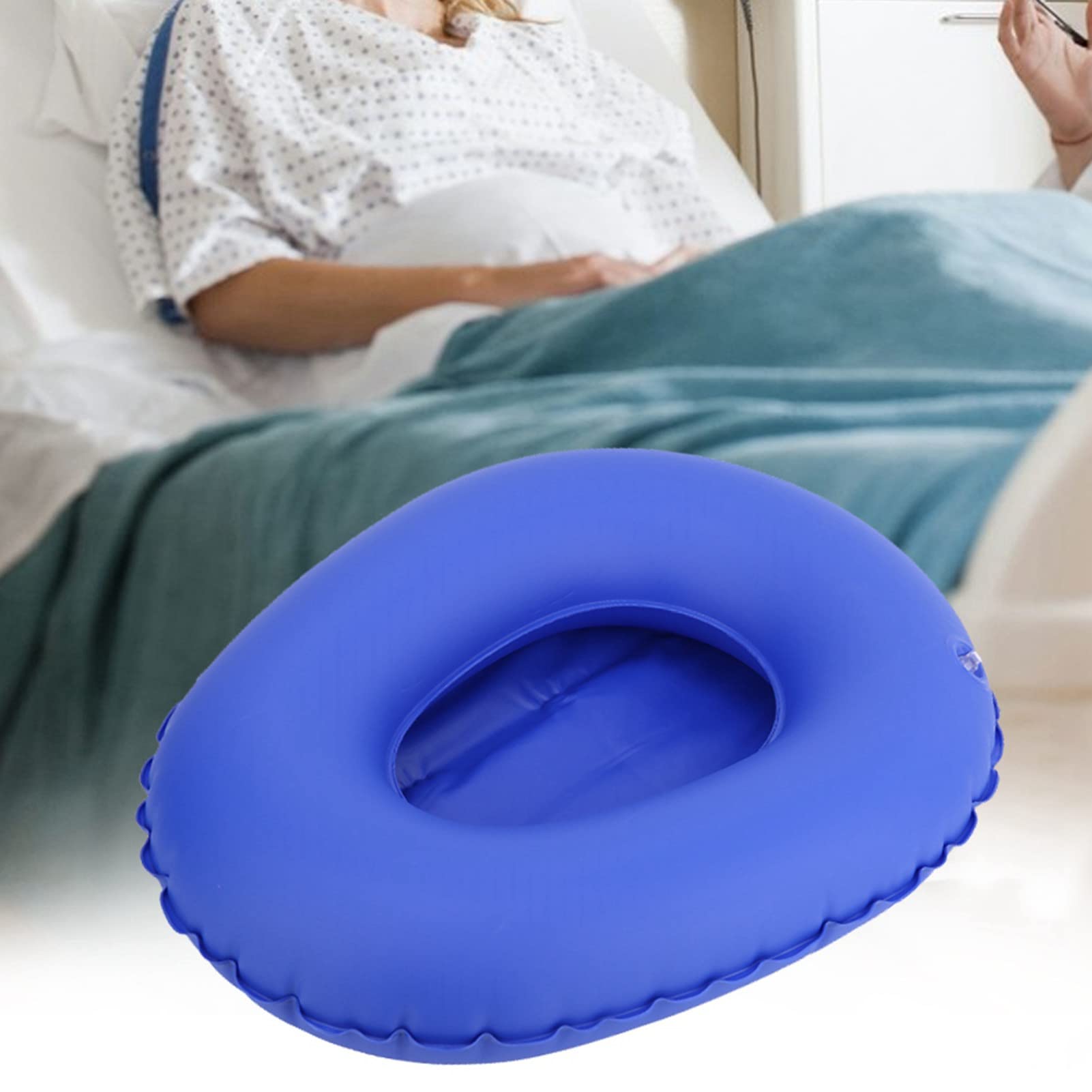 Inflatable Washable Portable Bed Pan with Air Pump - Anti Bedsore Toilet Urinal for Elderly & Bedridden Patients - Ideal for Home Care, Hospitals & Travel Use
