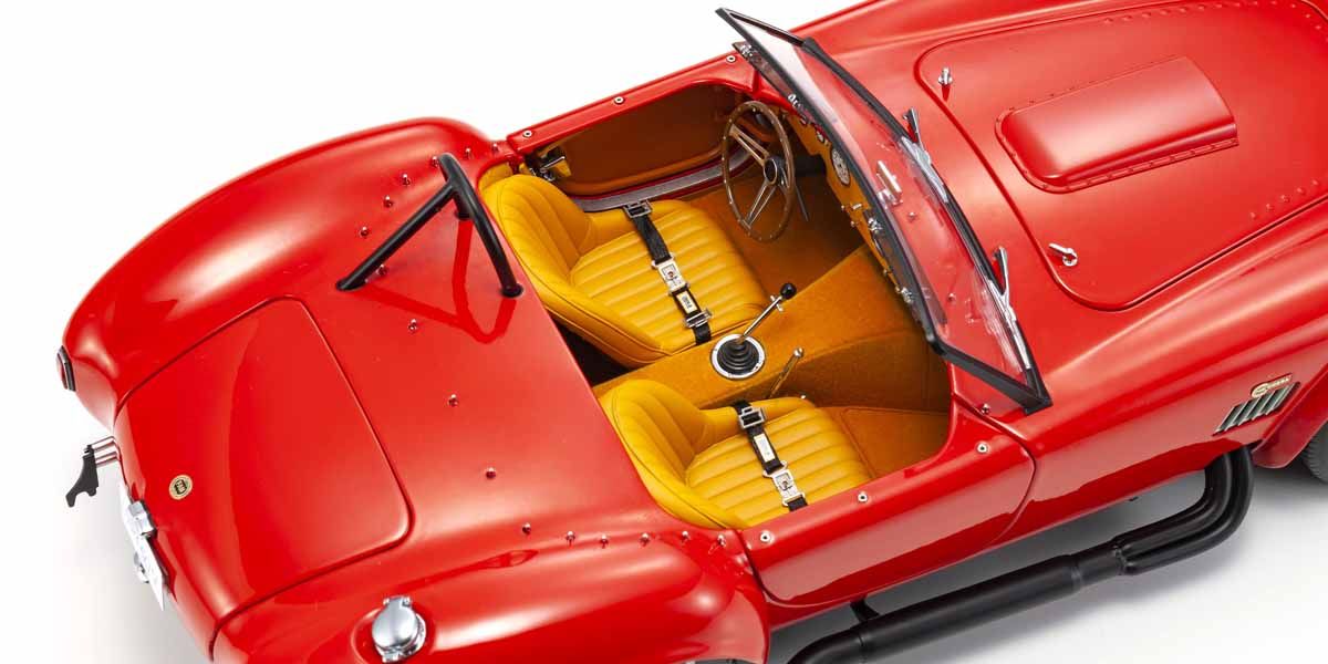 Kyosho 1:12 Scale Shelby Cobra 427 S/C Diecast Model Car - Red Collectible Sports Car for Display & Racing Enthusiasts | Perfect for Home Decor, Office Display & RC Car Racing Events