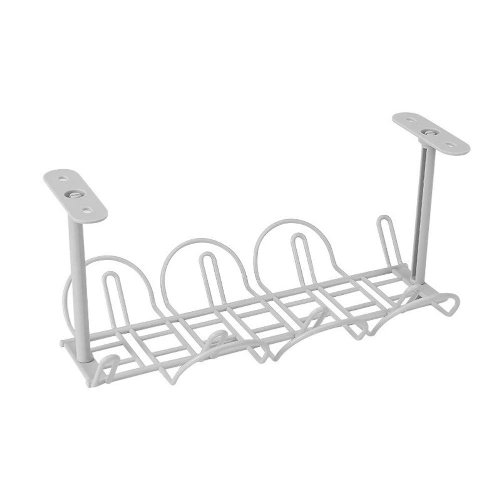 VALINK Metal Under Desk Cable Management Tray - Wire Organizer for Power Cords, Chargers & Adapters - Cable Trunking & Rack for Home/Office Workspace Organization