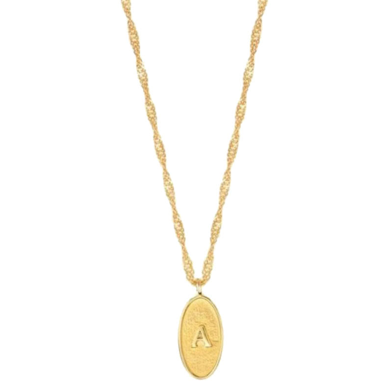 Greek Letter Monogram Pendant Necklace - Personalized Initial Jewelry for Women, Gift for Her - Perfect for Birthdays, Anniversaries & Everyday Wear