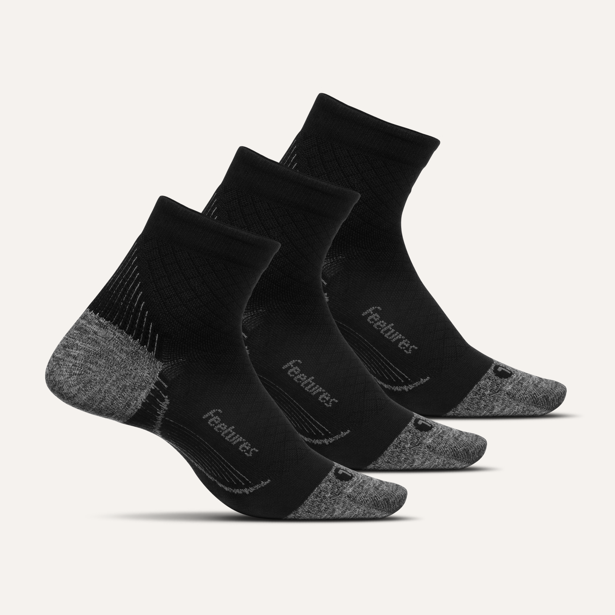 Plantar Fasciitis Relief Socks for Women & Men - Light Cushion Quarter Socks (3 Pack) - Best for Running, Walking & Everyday Comfort