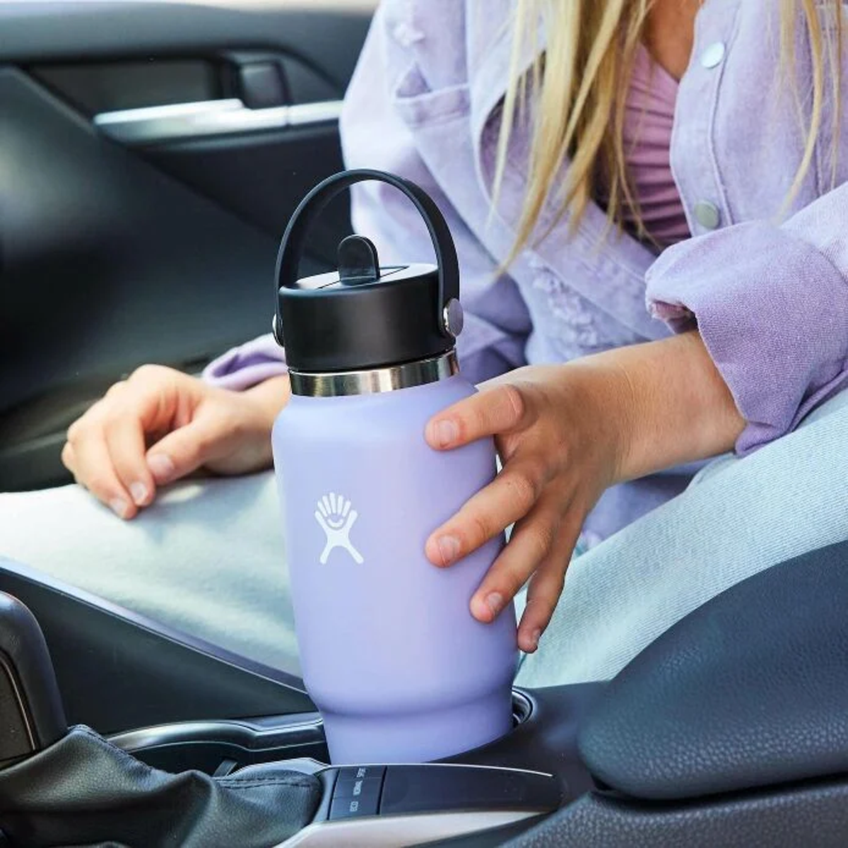 32 oz Wide Mouth Flexible Straw Water Bottle - Leak Proof, BPA Free - Ideal for Travel, Gym, Hiking & Outdoor Activities