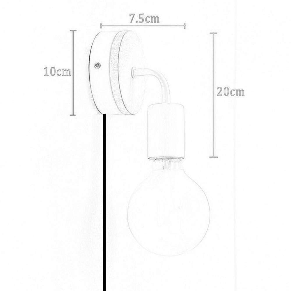 Nordic Style Wooden Wall Sconce with Plug - Minimalist E27 Wall Mounted Light Fixture for Bedroom, Closet & Hallway | Night Reading Lamp & Cozy Ambient Lighting