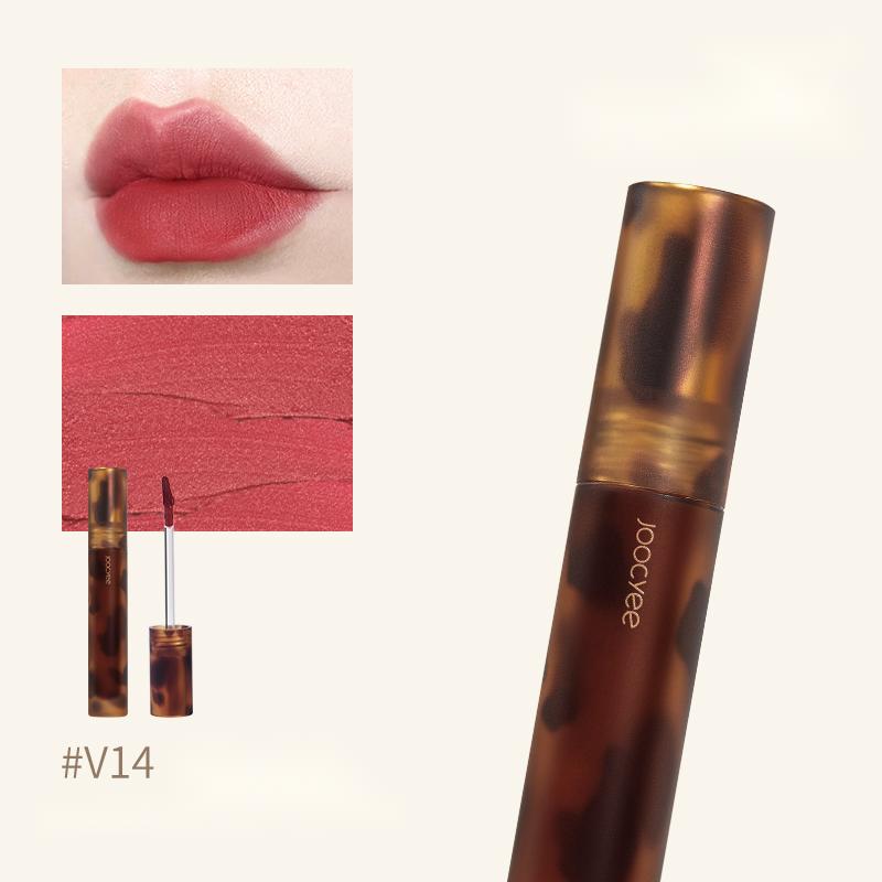 JOOCYEE Tortoise Shell Liquid Lipstick - Long Lasting Matte Lip Gloss, Vegan & Cruelty Free - Perfect for Parties, Dates & Everyday Wear
